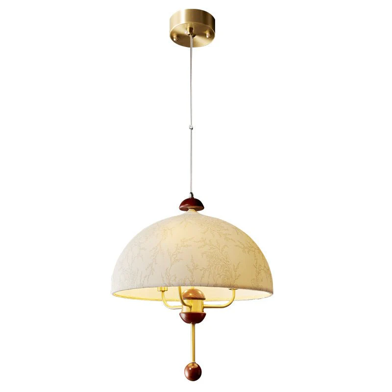 Varaeia Traditional Elegance Bloom Fabric Wood Pendant Lamp - Image 14