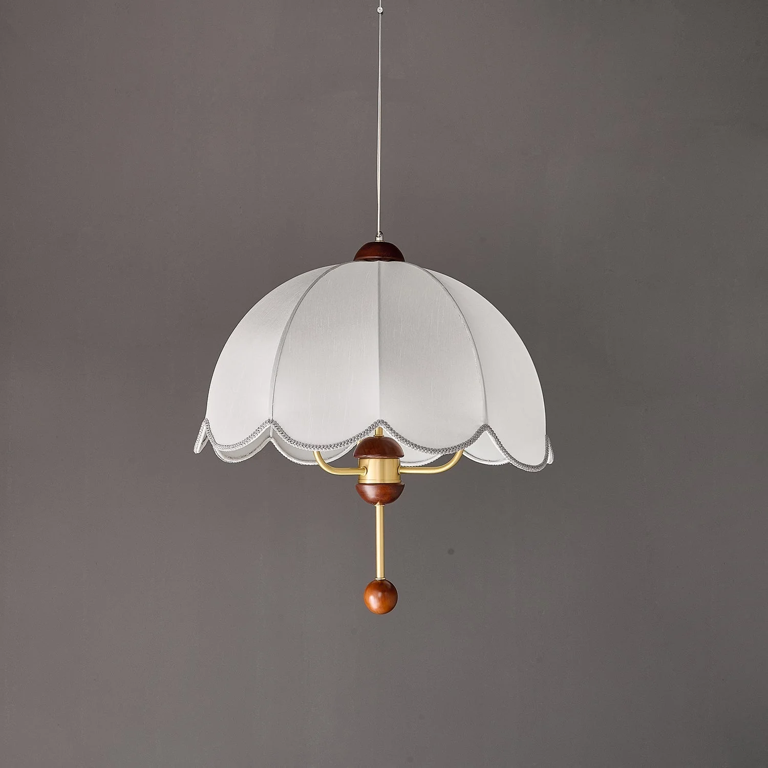 Varaeia Traditional Elegance Bloom Fabric Wood Pendant Lamp - Image 18