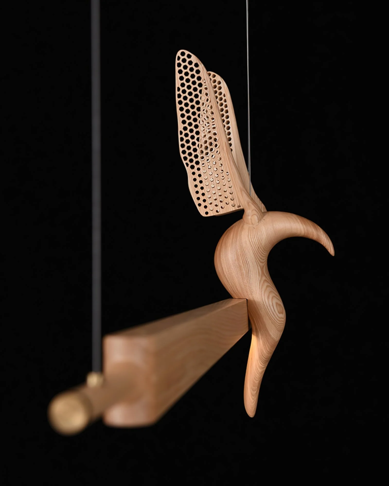 Varinisra Sculptural Oak Pendant Light - Image 8