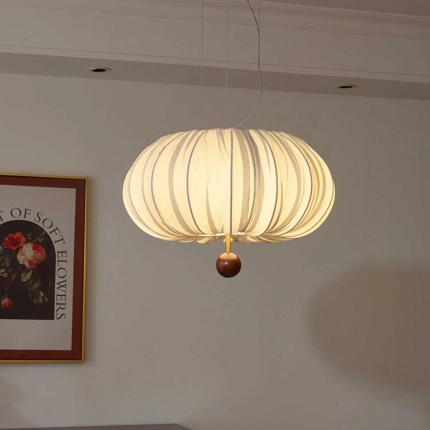 Vasilen Premium Nordic Art Balloon Wood Fabric Ceiling Light - Image 18