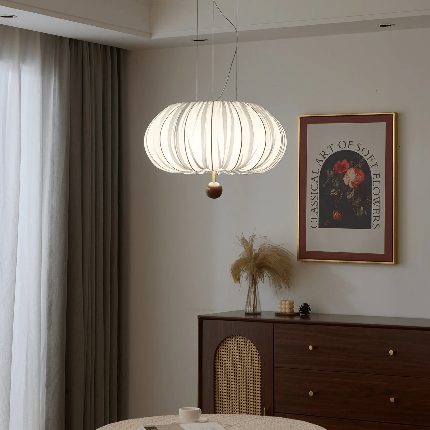 Vasilen Premium Nordic Art Balloon Wood Fabric Ceiling Light - Image 20
