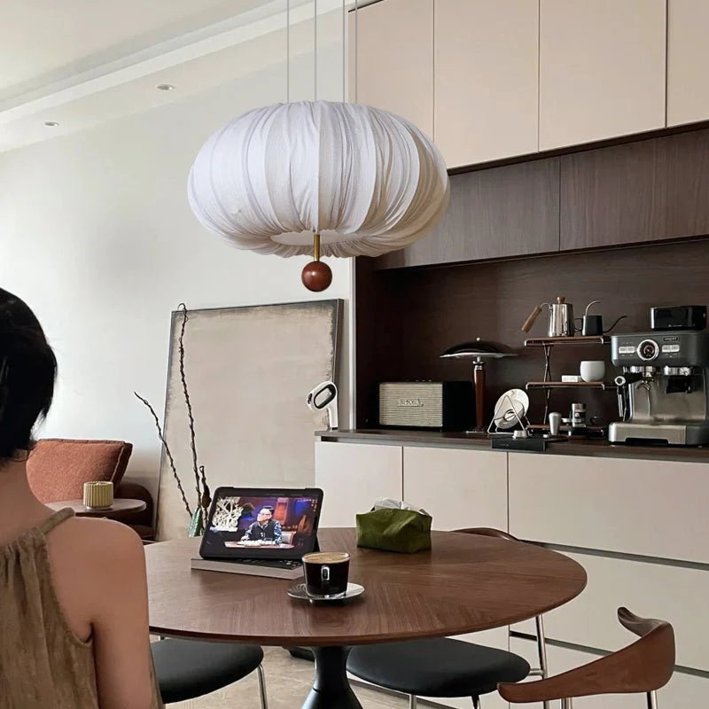 Vasilen Premium Nordic Art Balloon Wood Fabric Ceiling Light - Image 25