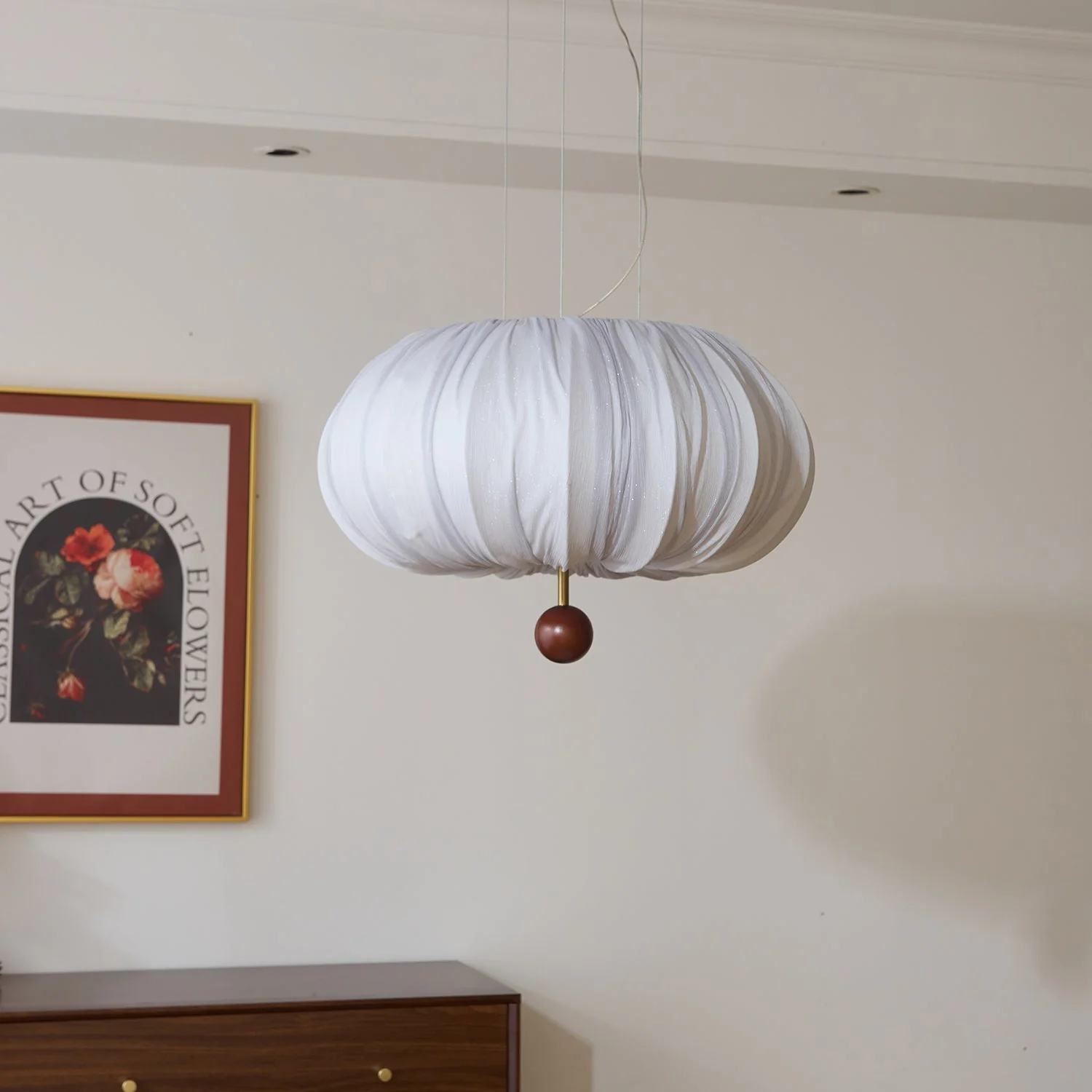 Vasilen Premium Nordic Art Balloon Wood Fabric Ceiling Light - Image 27