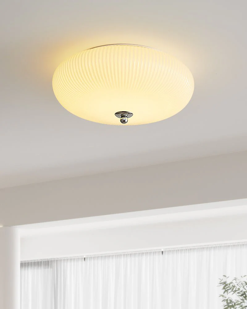 Vatalel Nordic Art Ivory Ripple Glass Ceiling Light - Image 7