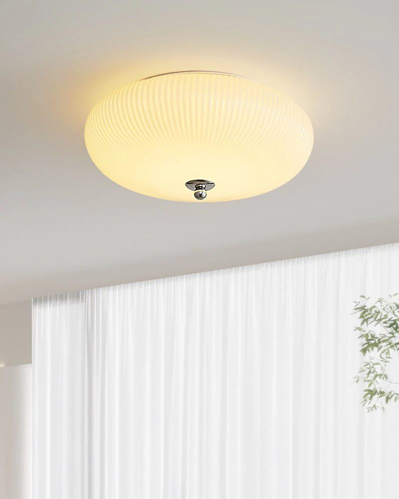 Vatalel Nordic Art Ivory Ripple Glass Ceiling Light - Image 8