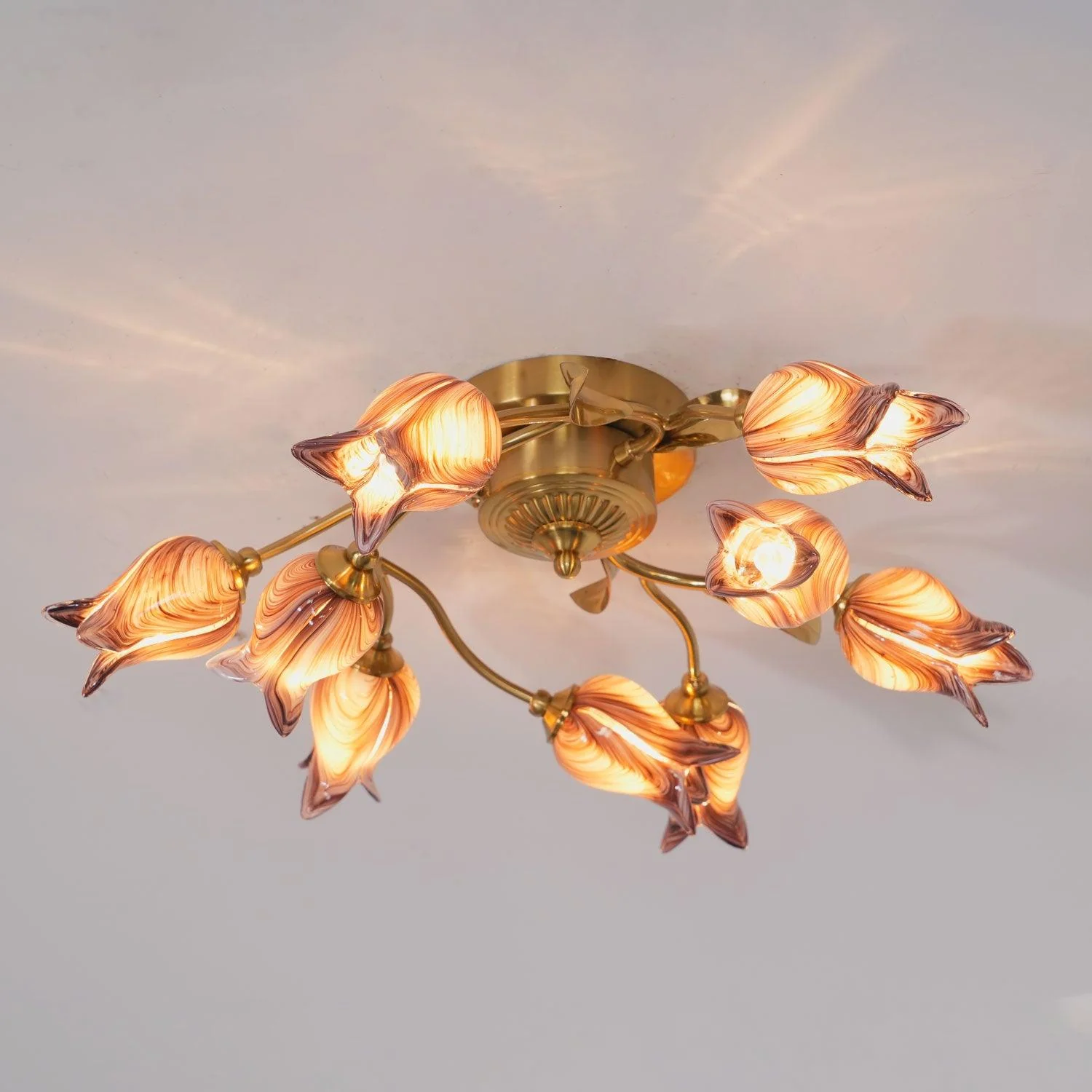 Vathaos Tulip Serenade Glass Ceiling Lamp - Image 13