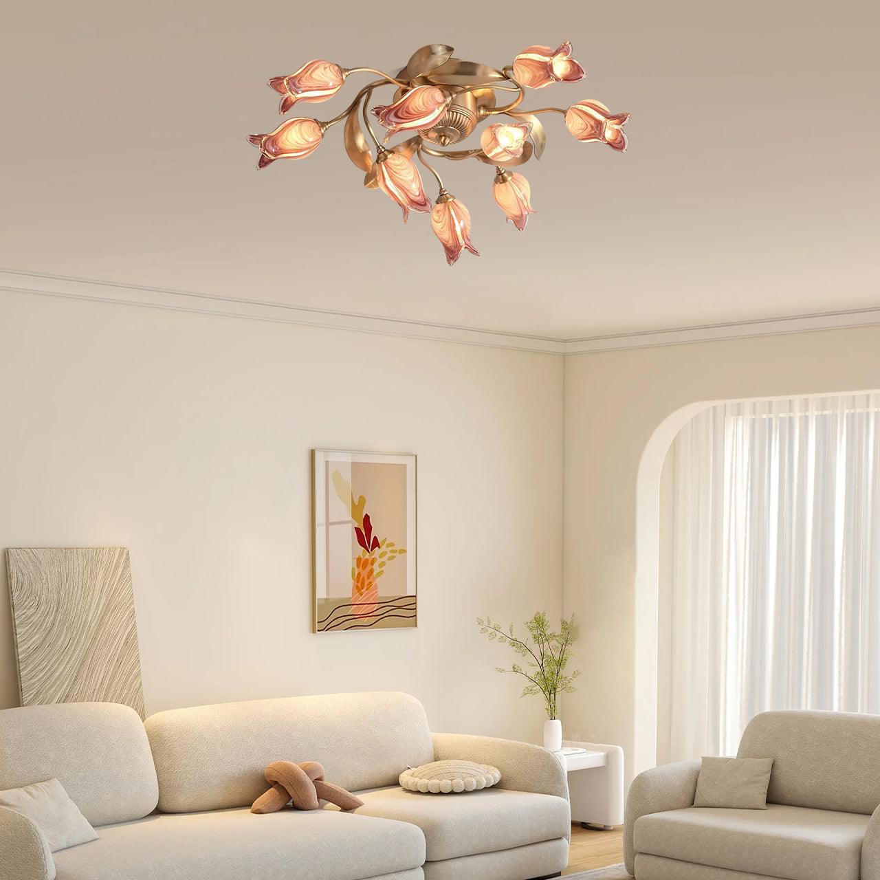 Vathaos Tulip Serenade Glass Ceiling Lamp - Image 16