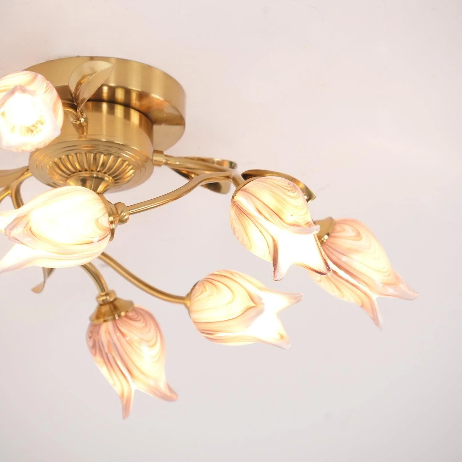 Vathaos Tulip Serenade Glass Ceiling Lamp - Image 33