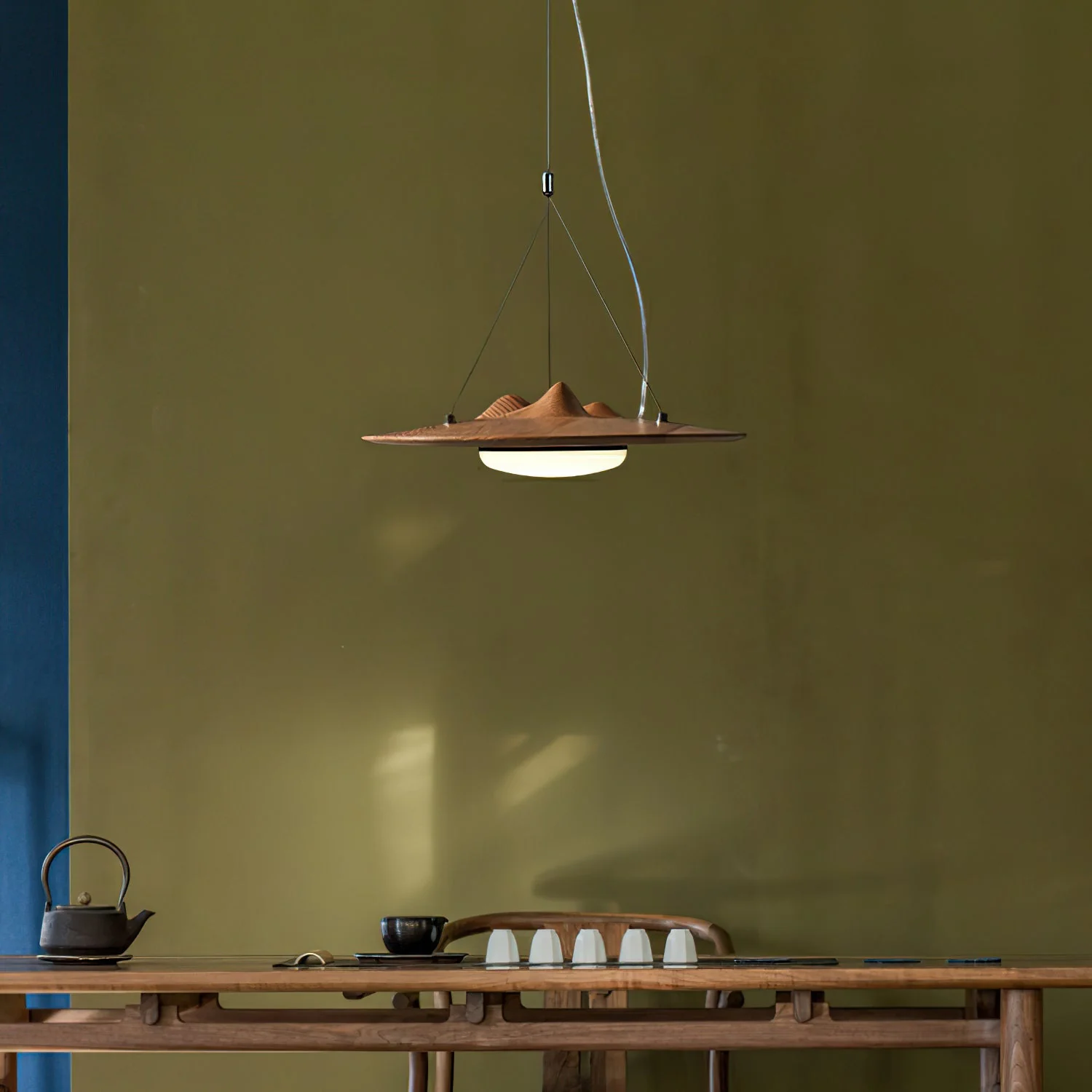Vathea Premium Nordic Art Wood Pendant Lamp - Image 9