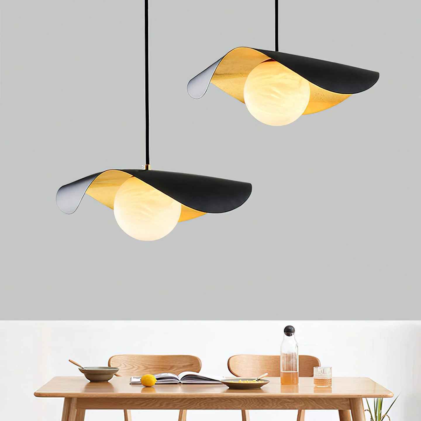 Vatoz Modern Black  Alabaster Pendant Light - Image 3