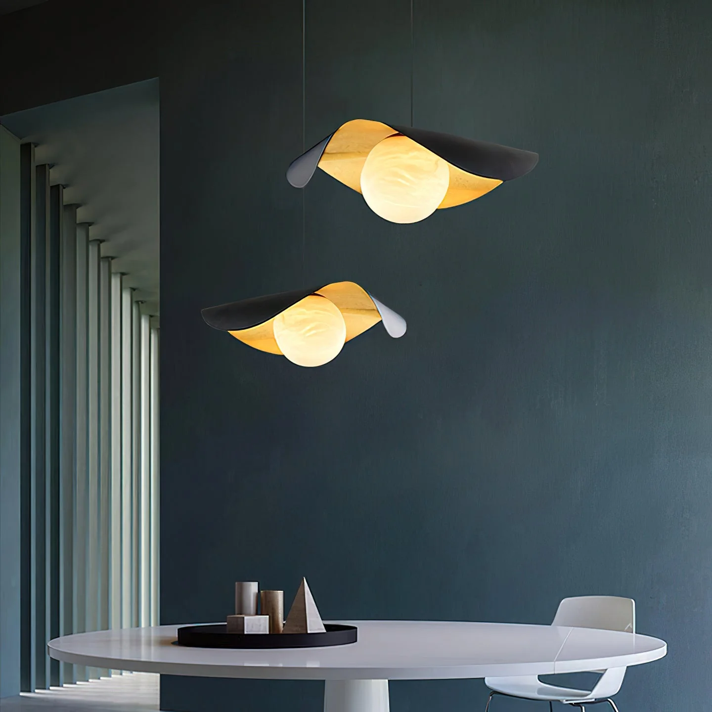 Vatoz Modern Black  Alabaster Pendant Light - Image 4