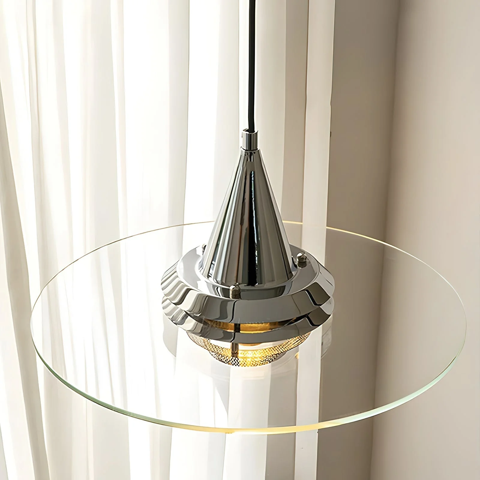 Vaughn Contemporary Glass Pendant Light - Image 4