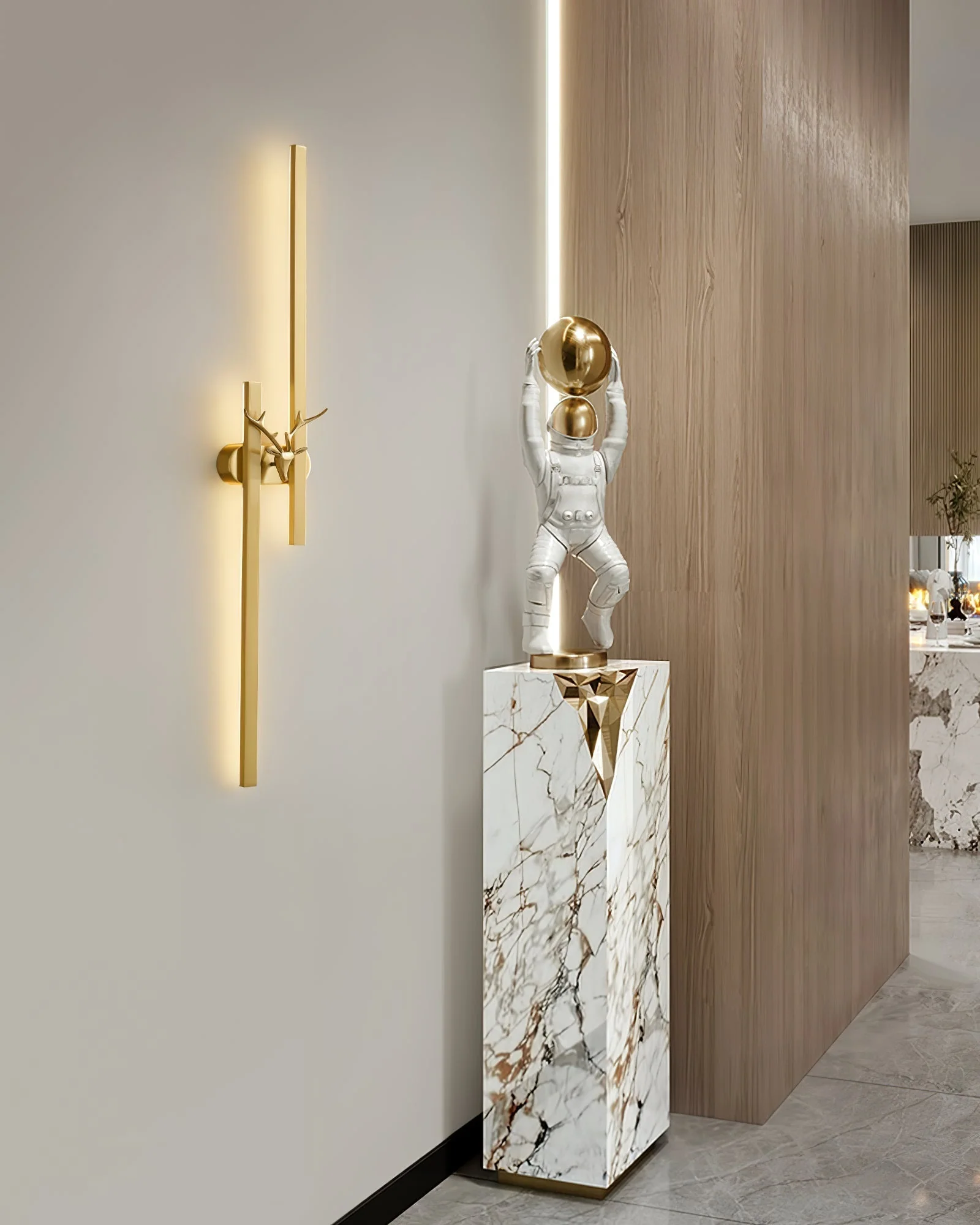 Vavinisra Classic Deer Brass Wall Lamp - Image 2