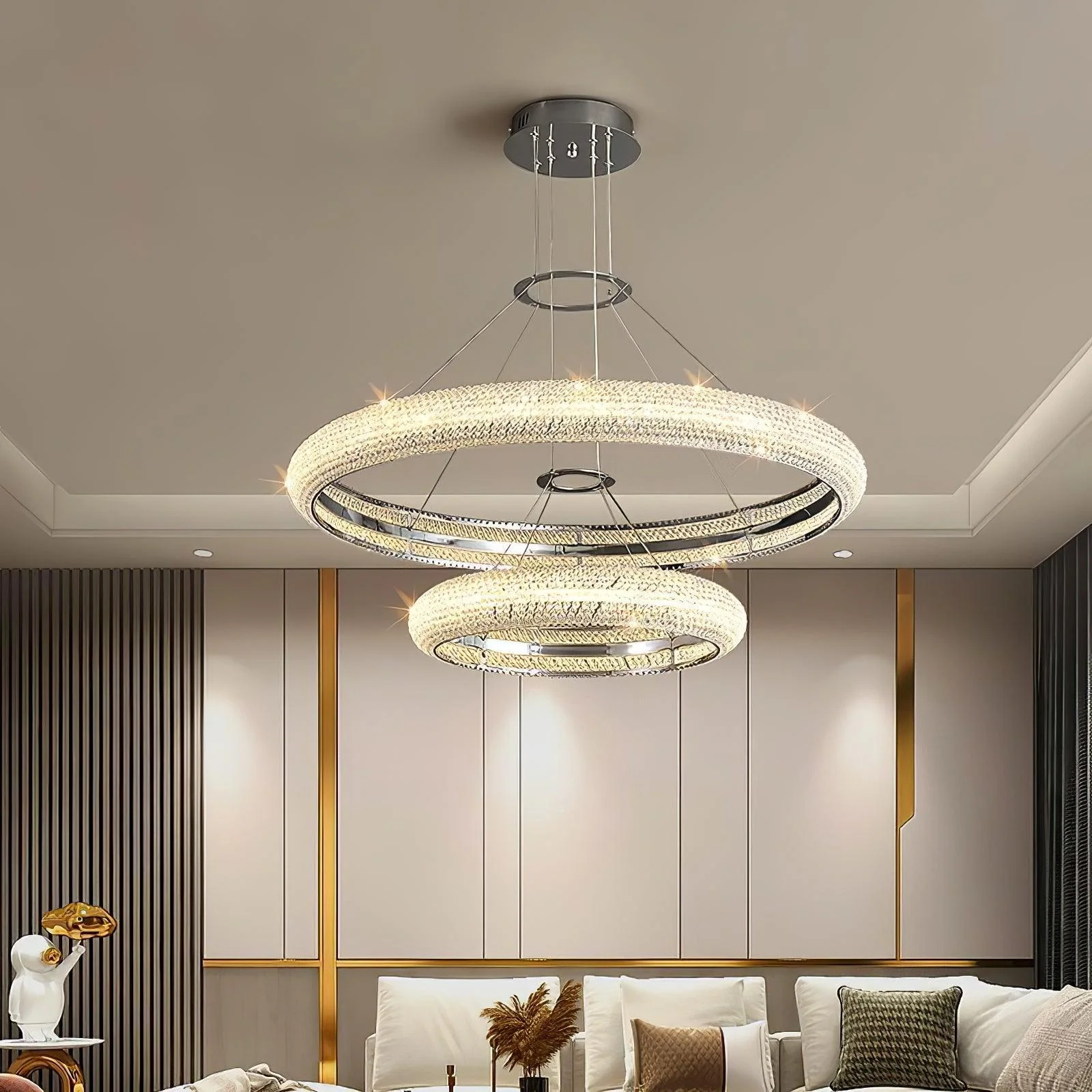Vazorora Modern Minimalist Ring Crystal Chandelier - Image 15