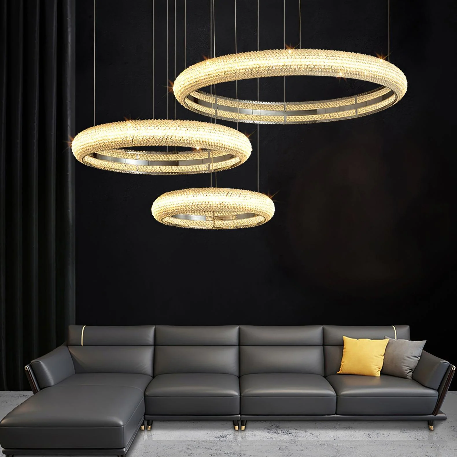 Vazorora Modern Minimalist Ring Crystal Chandelier - Image 16