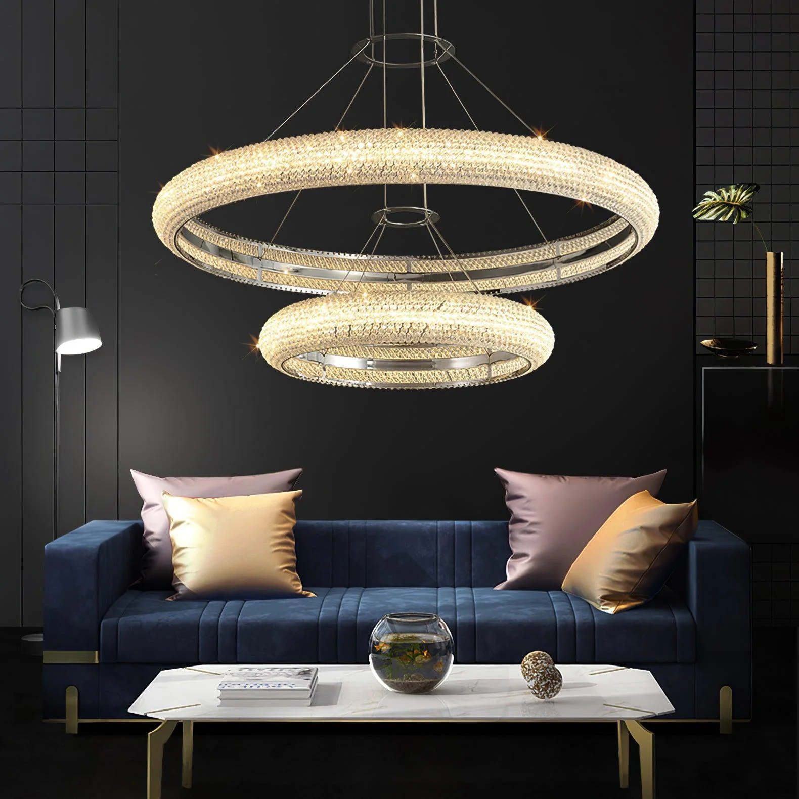 Vazorora Modern Minimalist Ring Crystal Chandelier - Image 18