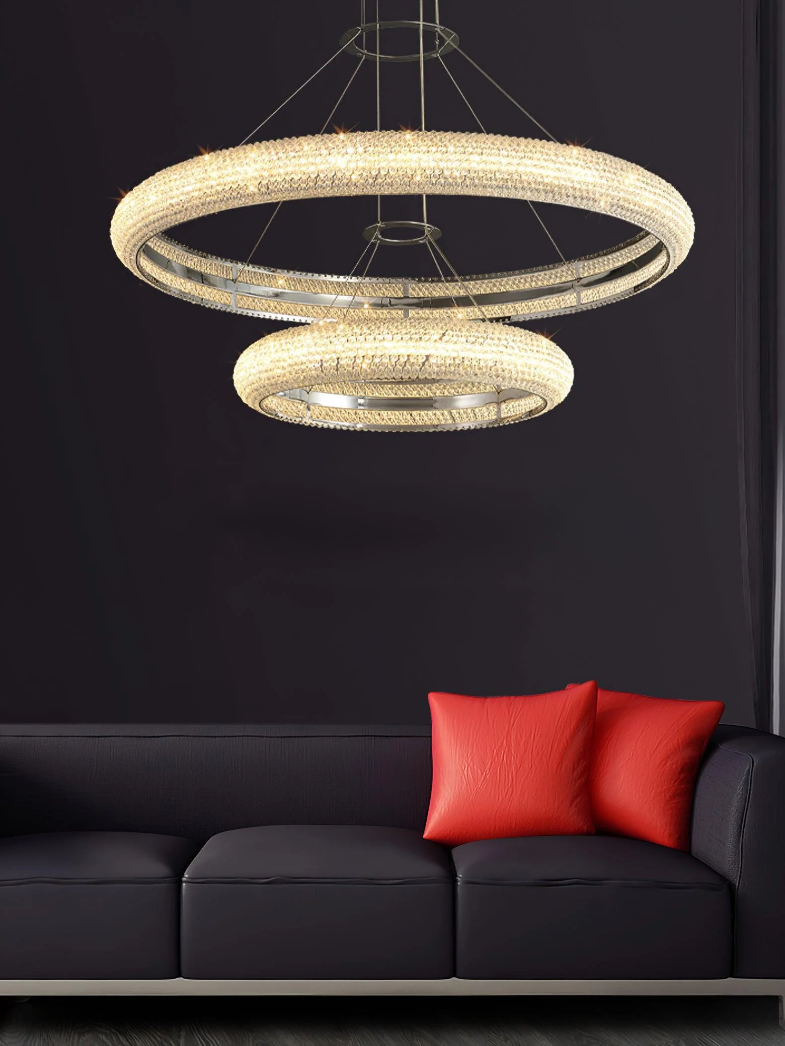 Vazorora Modern Minimalist Ring Crystal Chandelier - Image 25