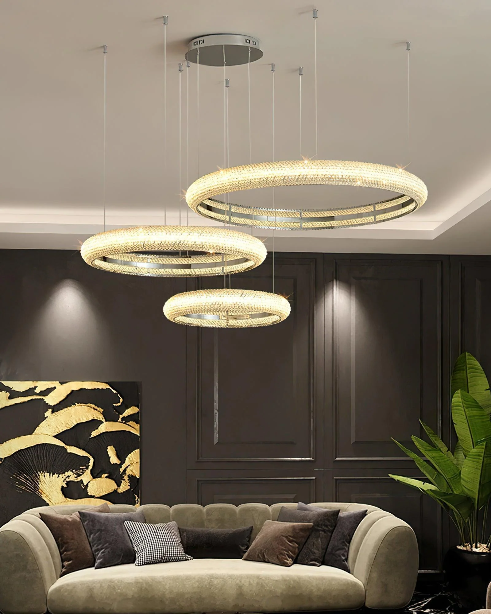 Vazorora Modern Minimalist Ring Crystal Chandelier - Image 26