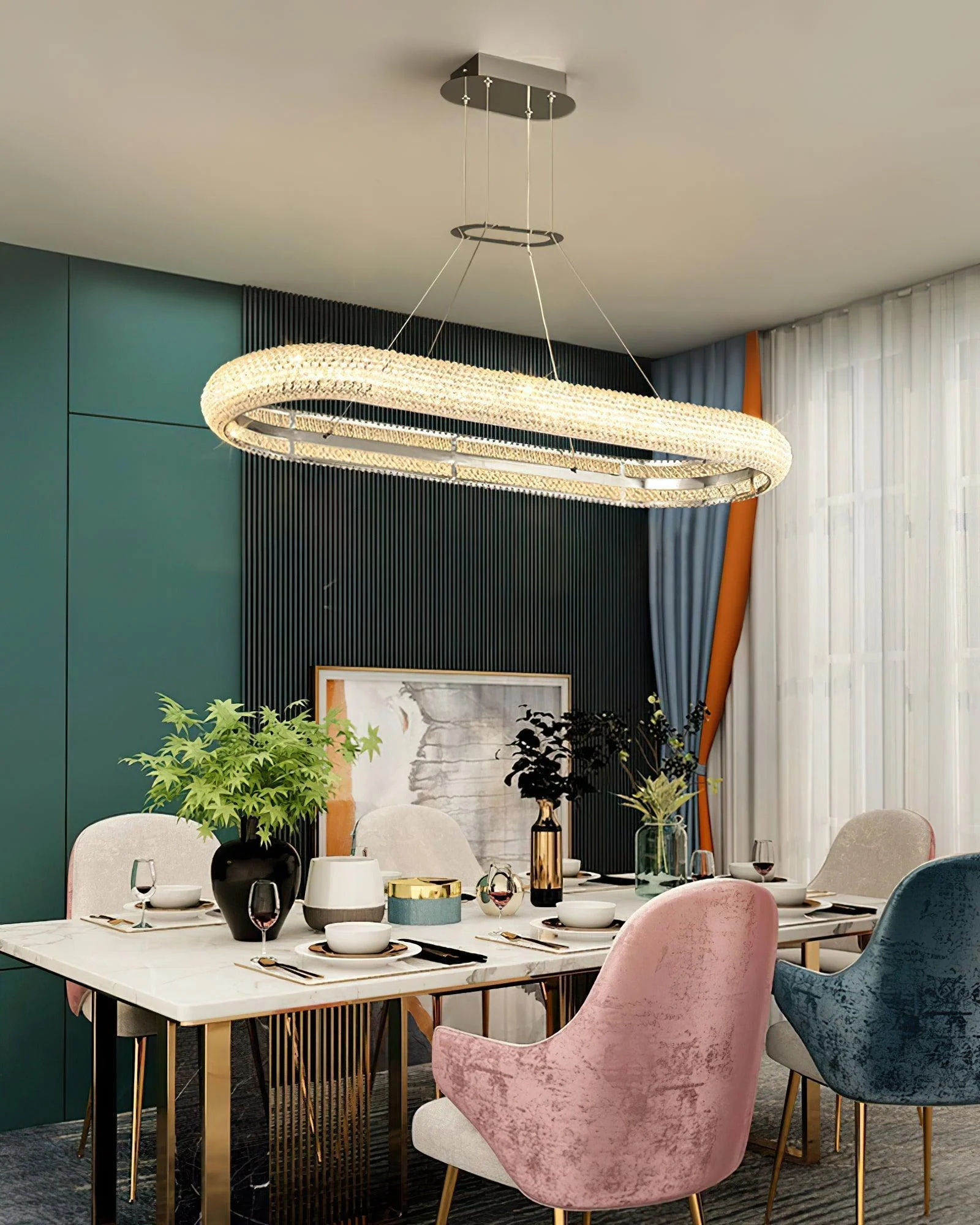 Vazorora Modern Minimalist Ring Crystal Chandelier - Image 27