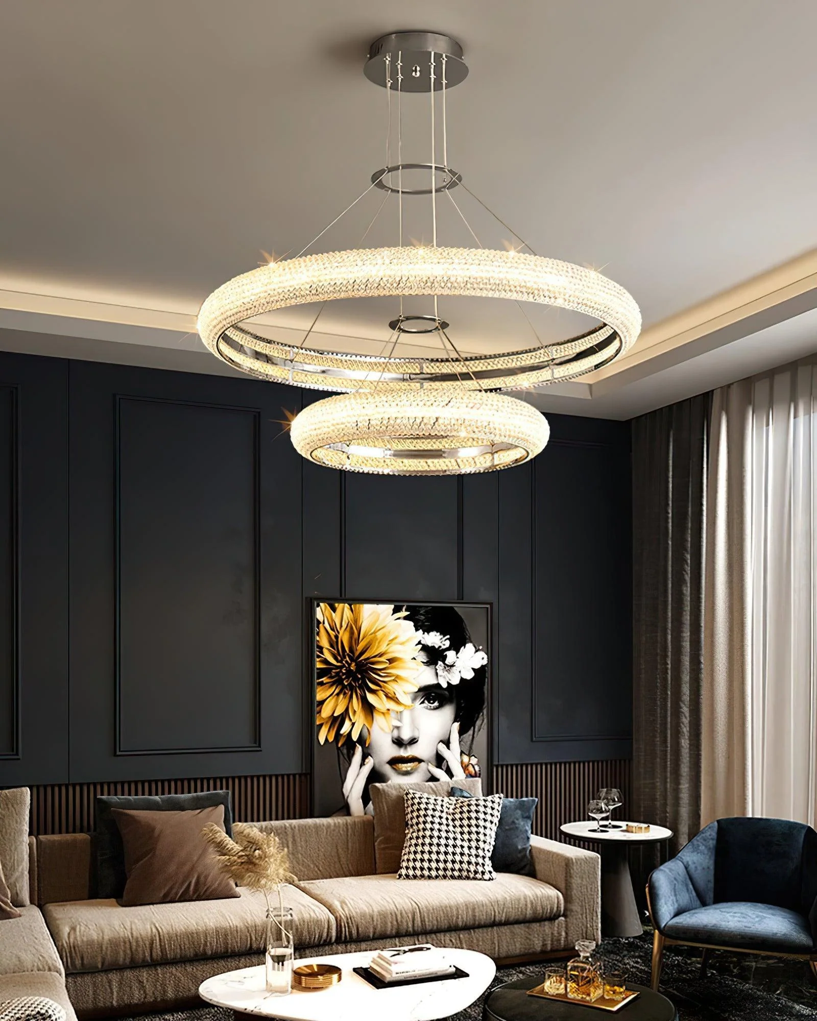 Vazorora Modern Minimalist Ring Crystal Chandelier - Image 28