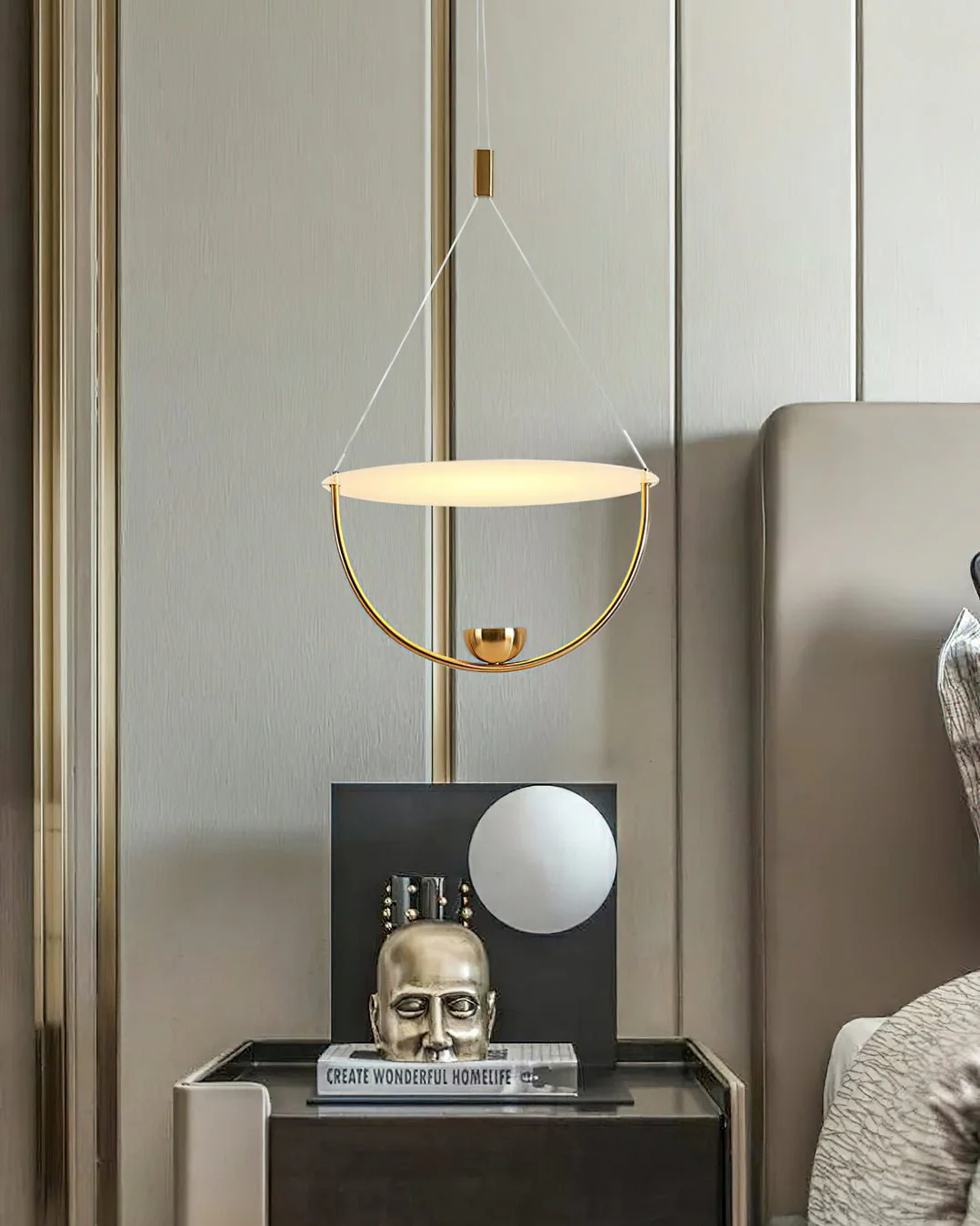 Vecaros Modern Minimalist Disc Pendant Lamp - Image 7