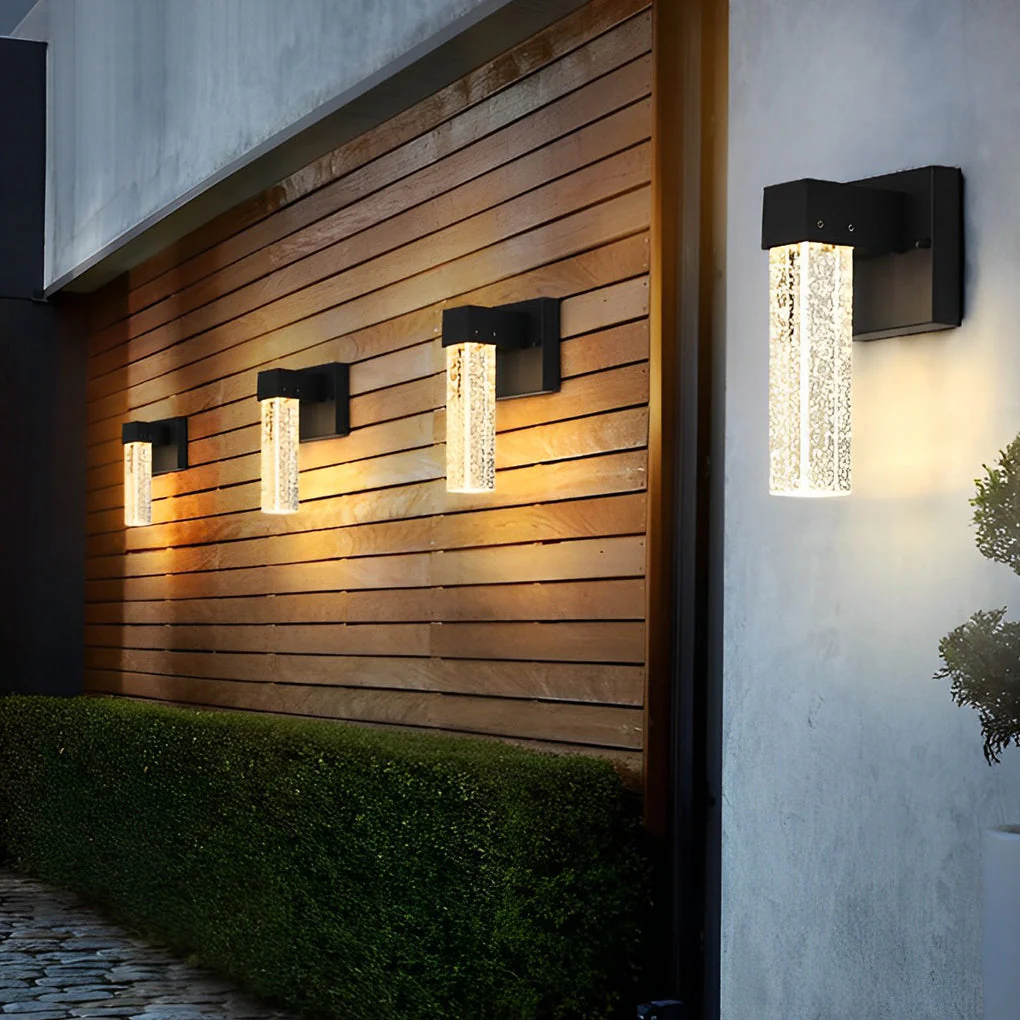 Veda LED Classic Modern Crystal Outdoor Wall Lamp