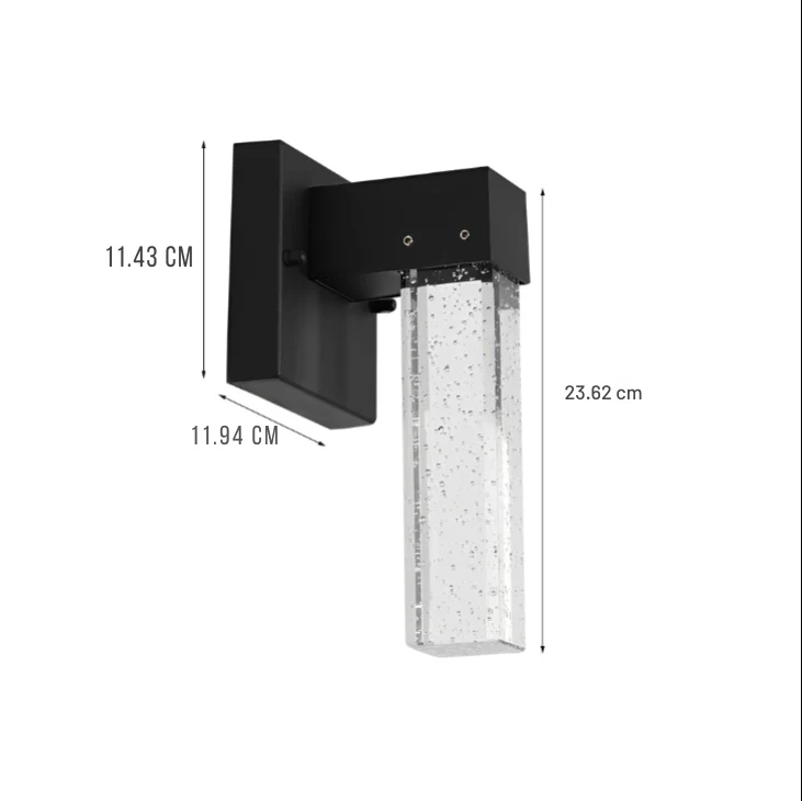 Veda LED Classic Modern Crystal Outdoor Wall Lamp - Image 4