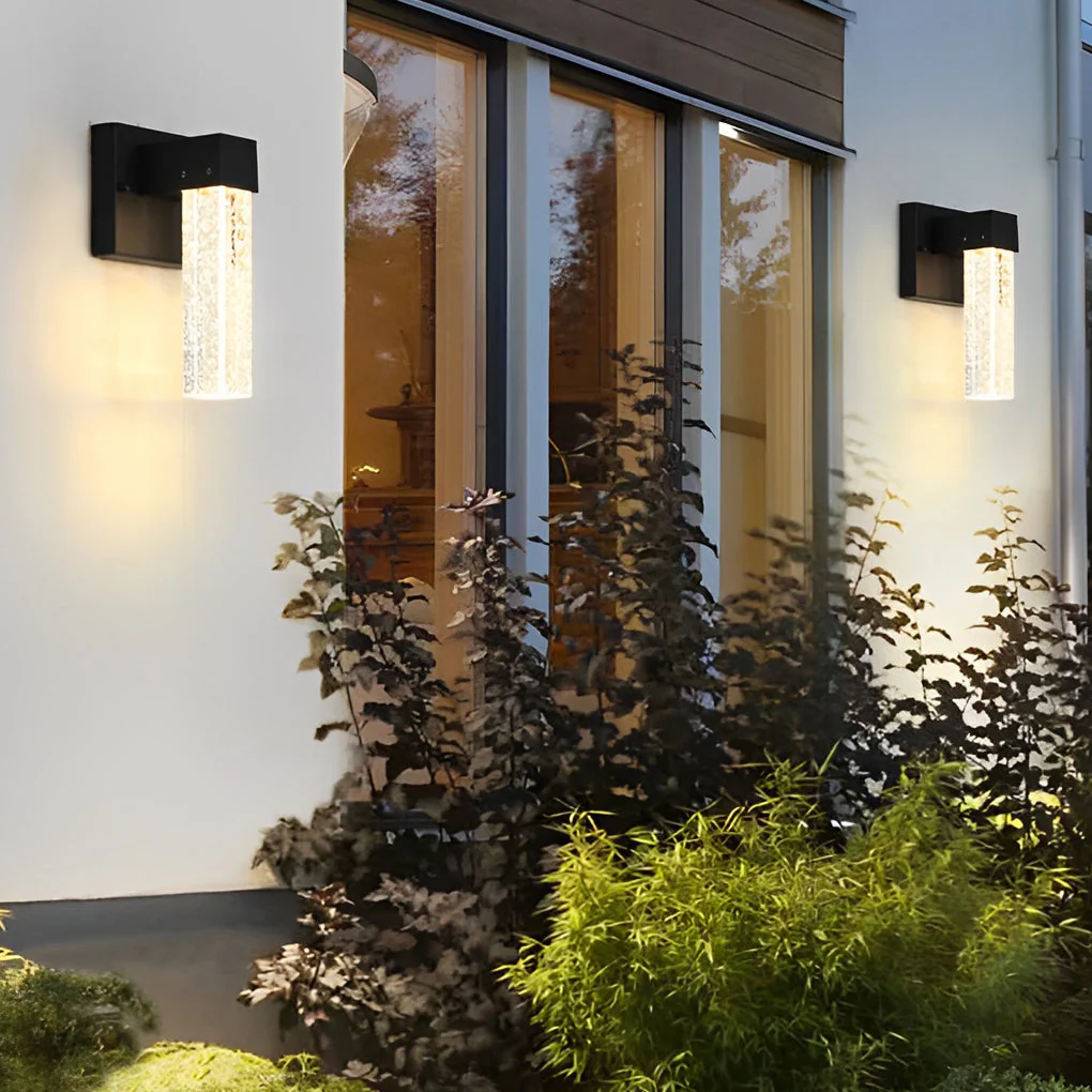 Veda LED Classic Modern Crystal Outdoor Wall Lamp - Image 5