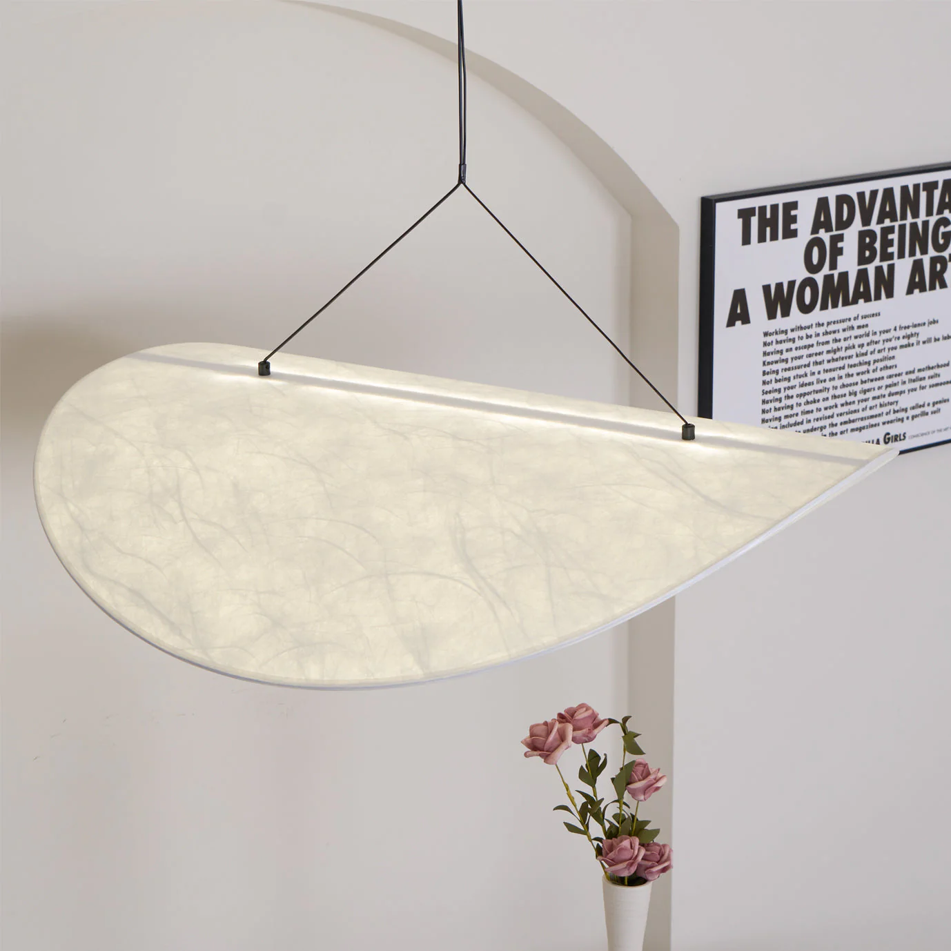 Vela Minimalist Silk Pendant Light - Image 115