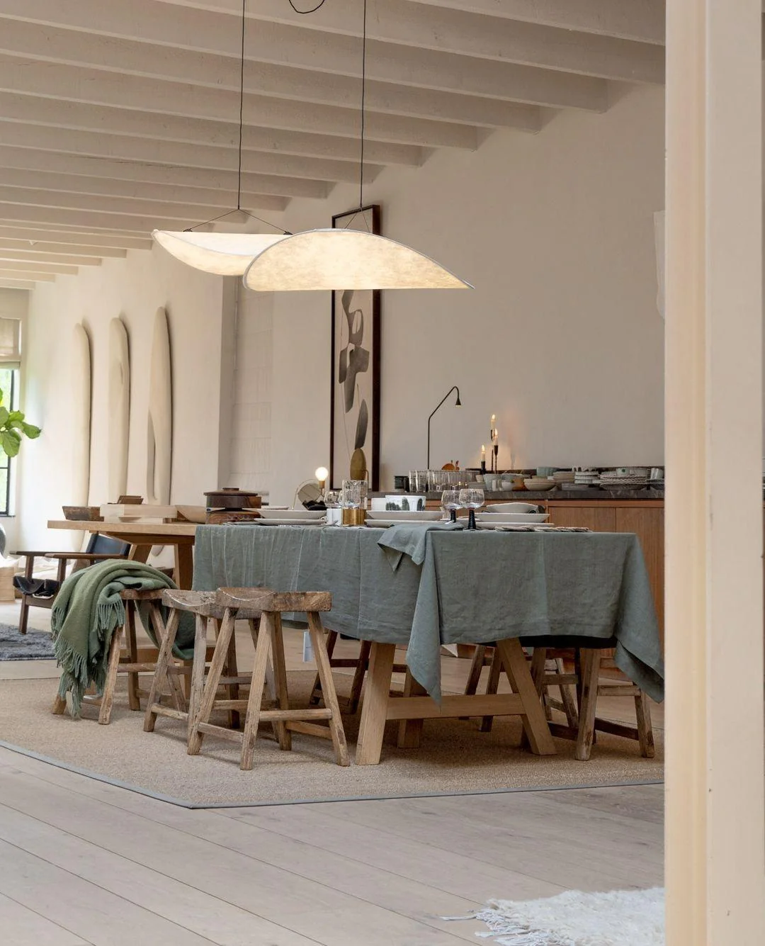 Vela Minimalist Silk Pendant Light - Image 14