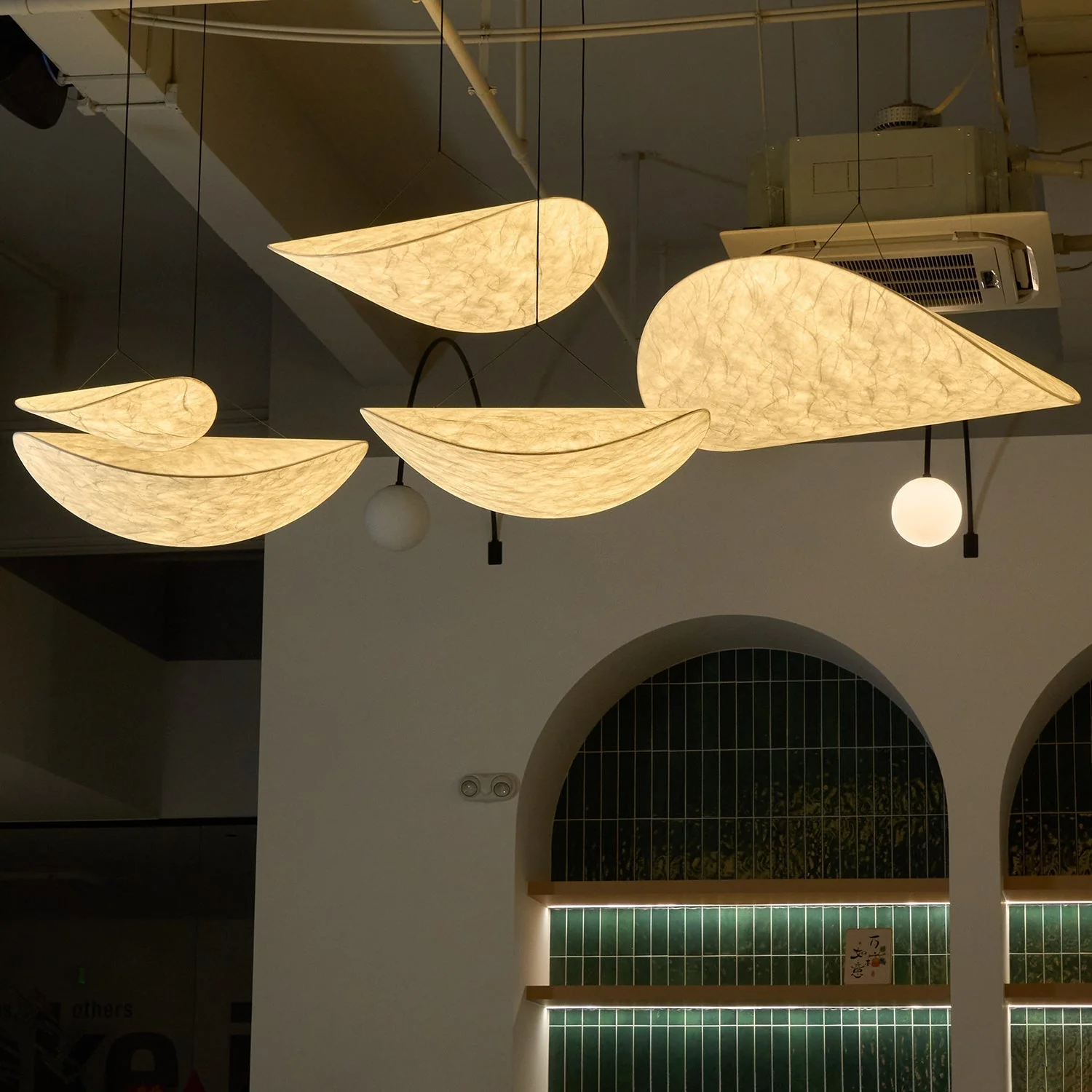Vela Minimalist Silk Pendant Light - Image 3