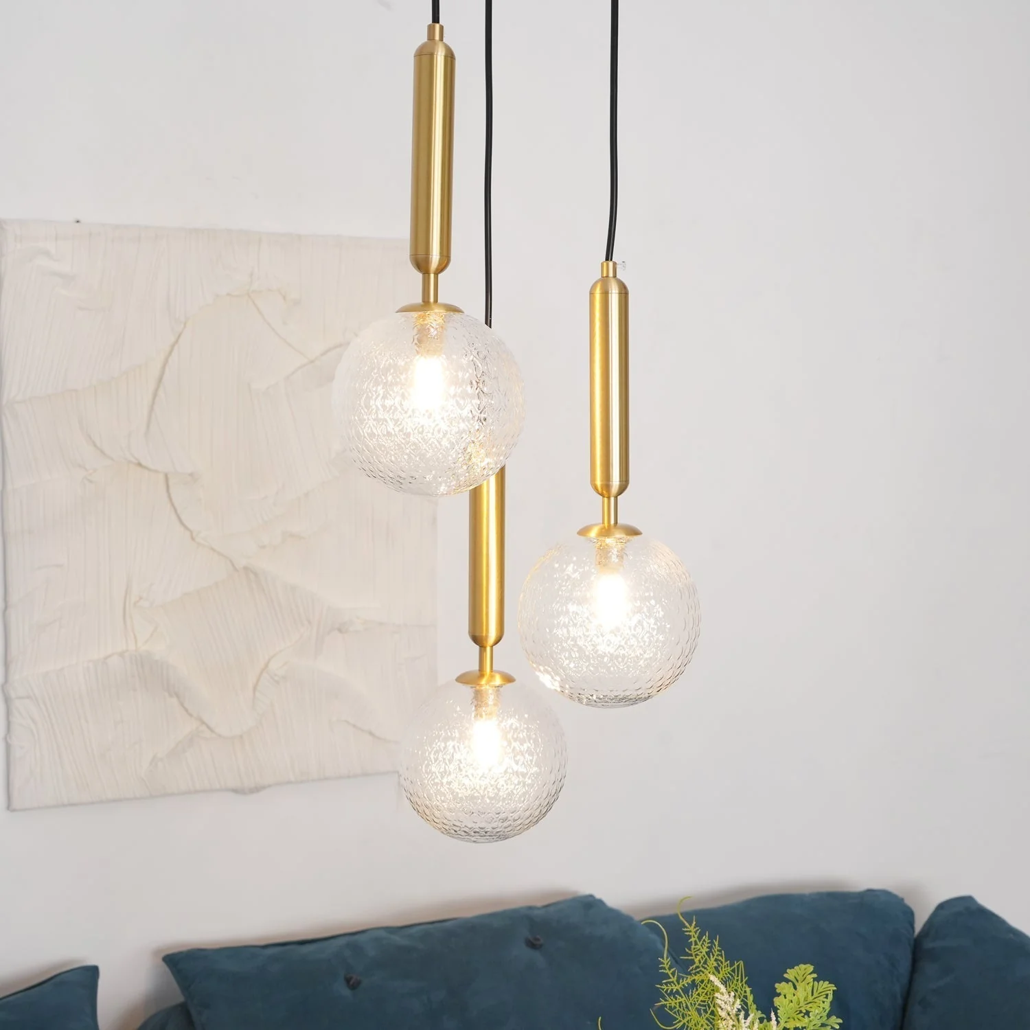 Velain Brass Industrial Pendant Light - Image 26