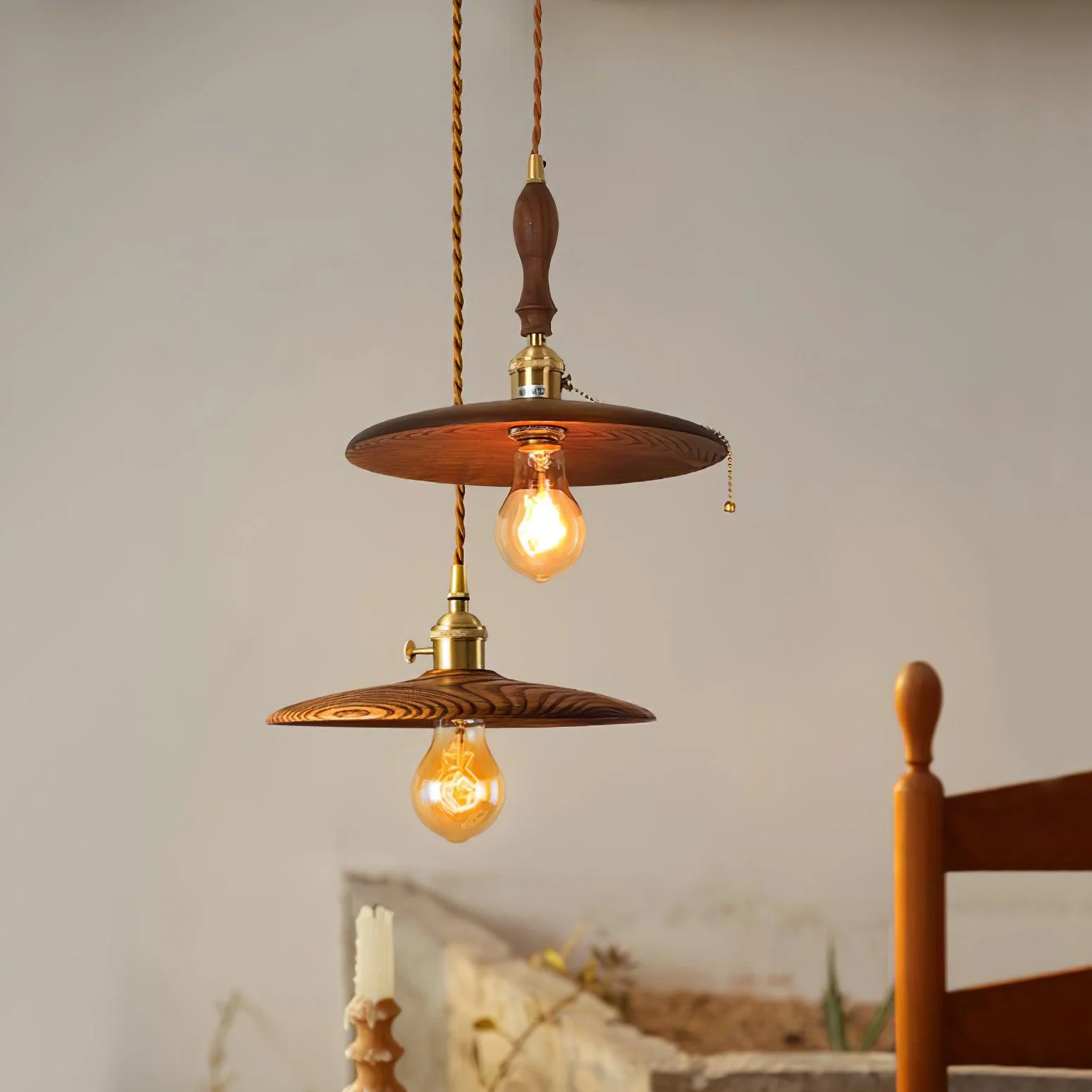 Veldra Brass Retro Pendant Light - Image 2