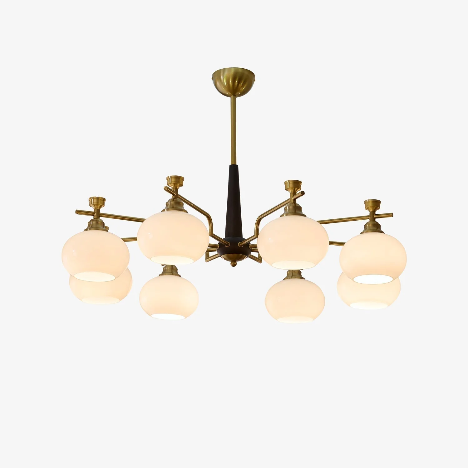 Velirara Traditional Unique Sphere Wood Glass Chandelier - Image 19