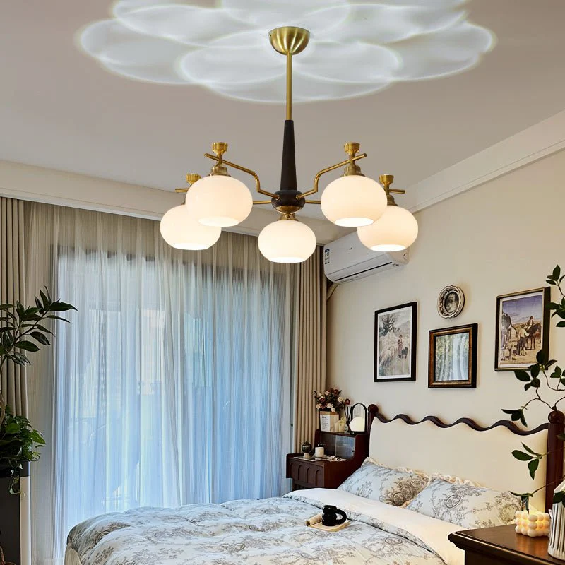 Velirara Traditional Unique Sphere Wood Glass Chandelier - Image 35