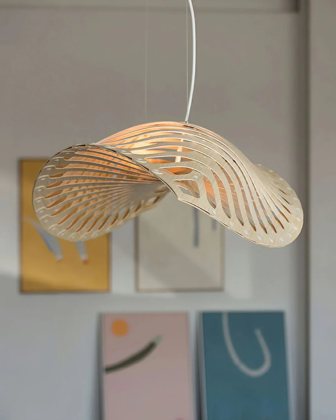 Veliren Leaf Wood Pendant Light - Image 12