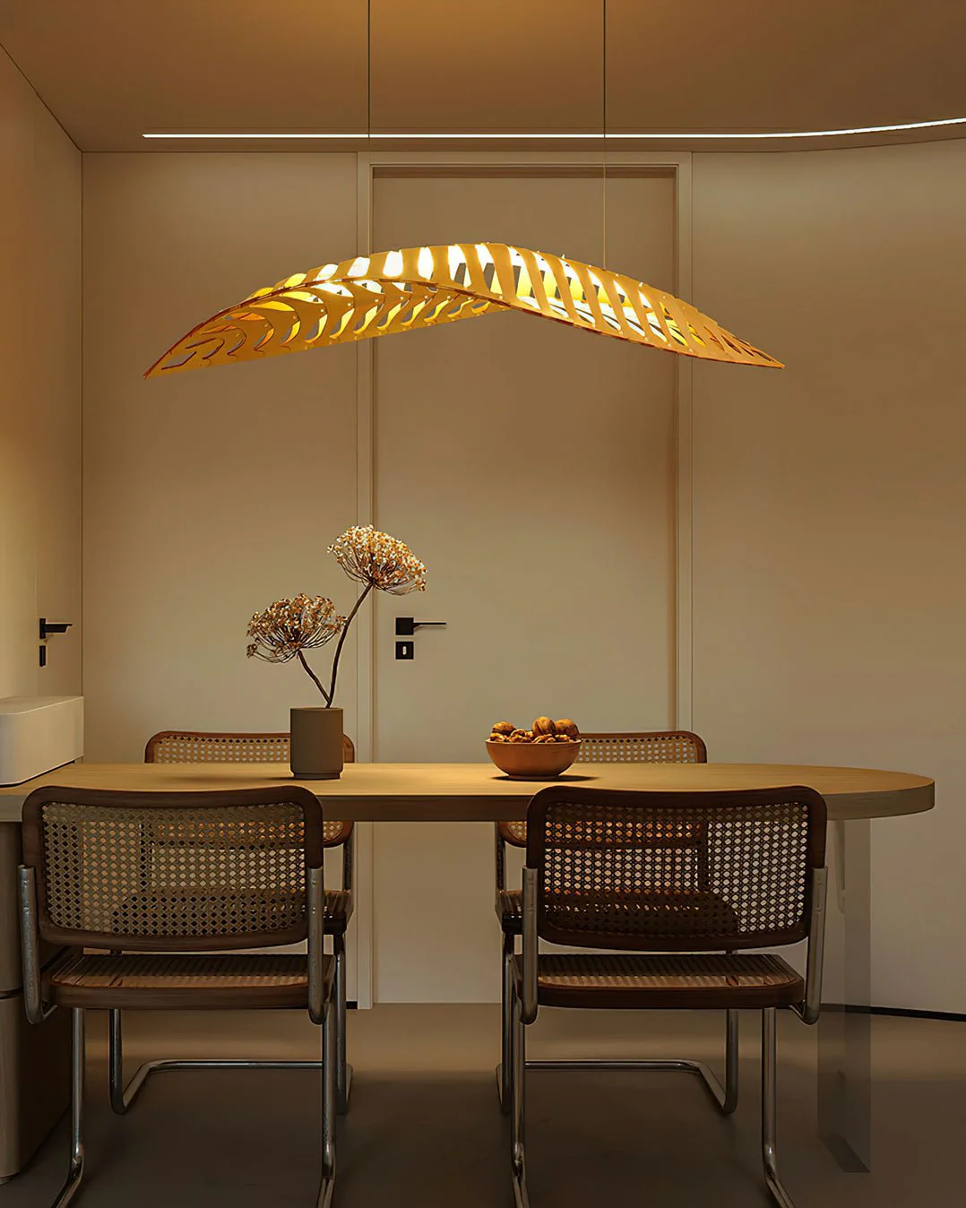 Veliren Leaf Wood Pendant Light - Image 13