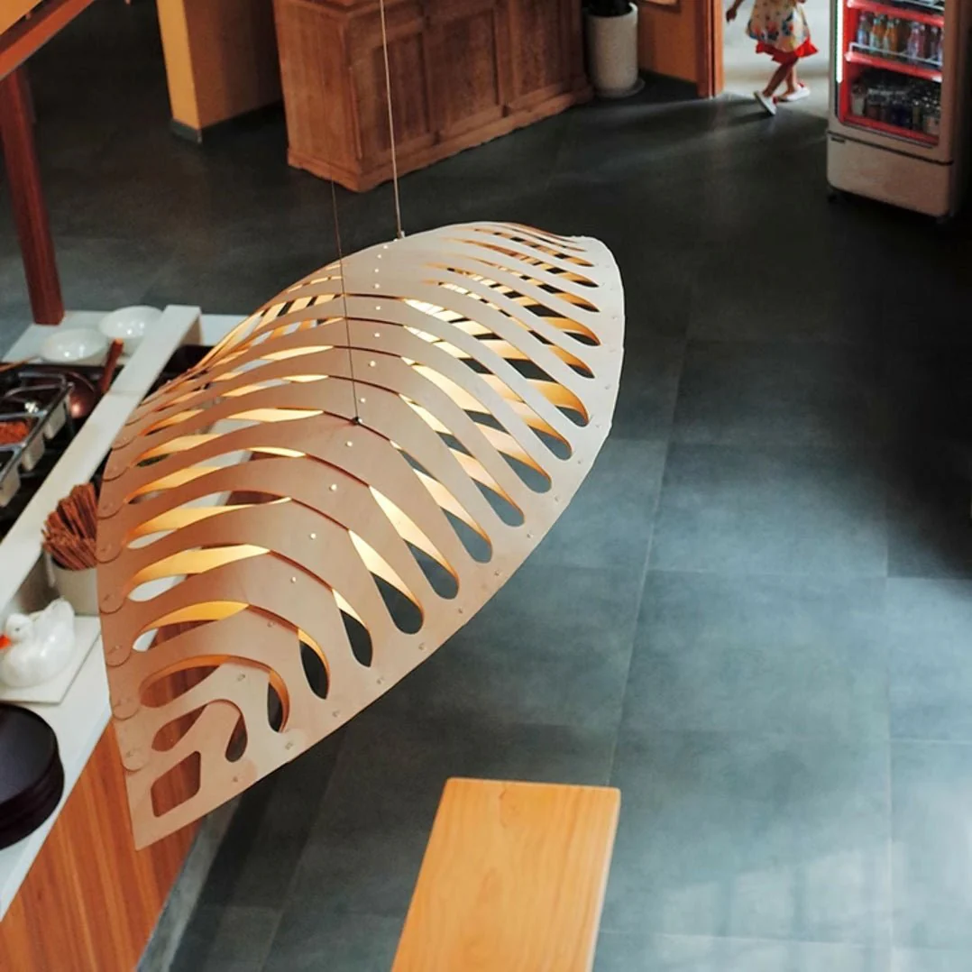 Veliren Leaf Wood Pendant Light - Image 2