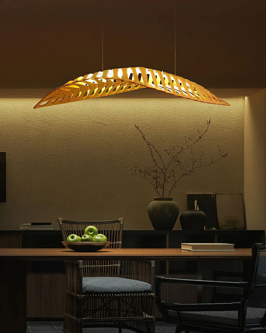 Veliren Leaf Wood Pendant Light - Image 21