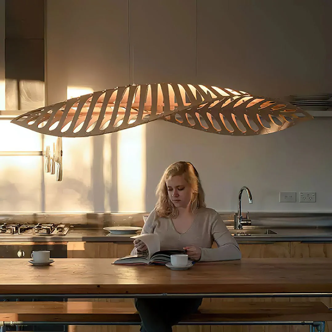 Veliren Leaf Wood Pendant Light - Image 6