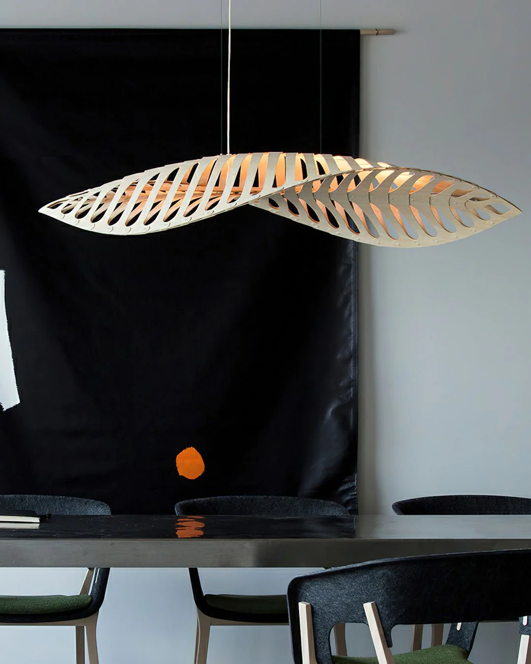 Veliren Leaf Wood Pendant Light - Image 8