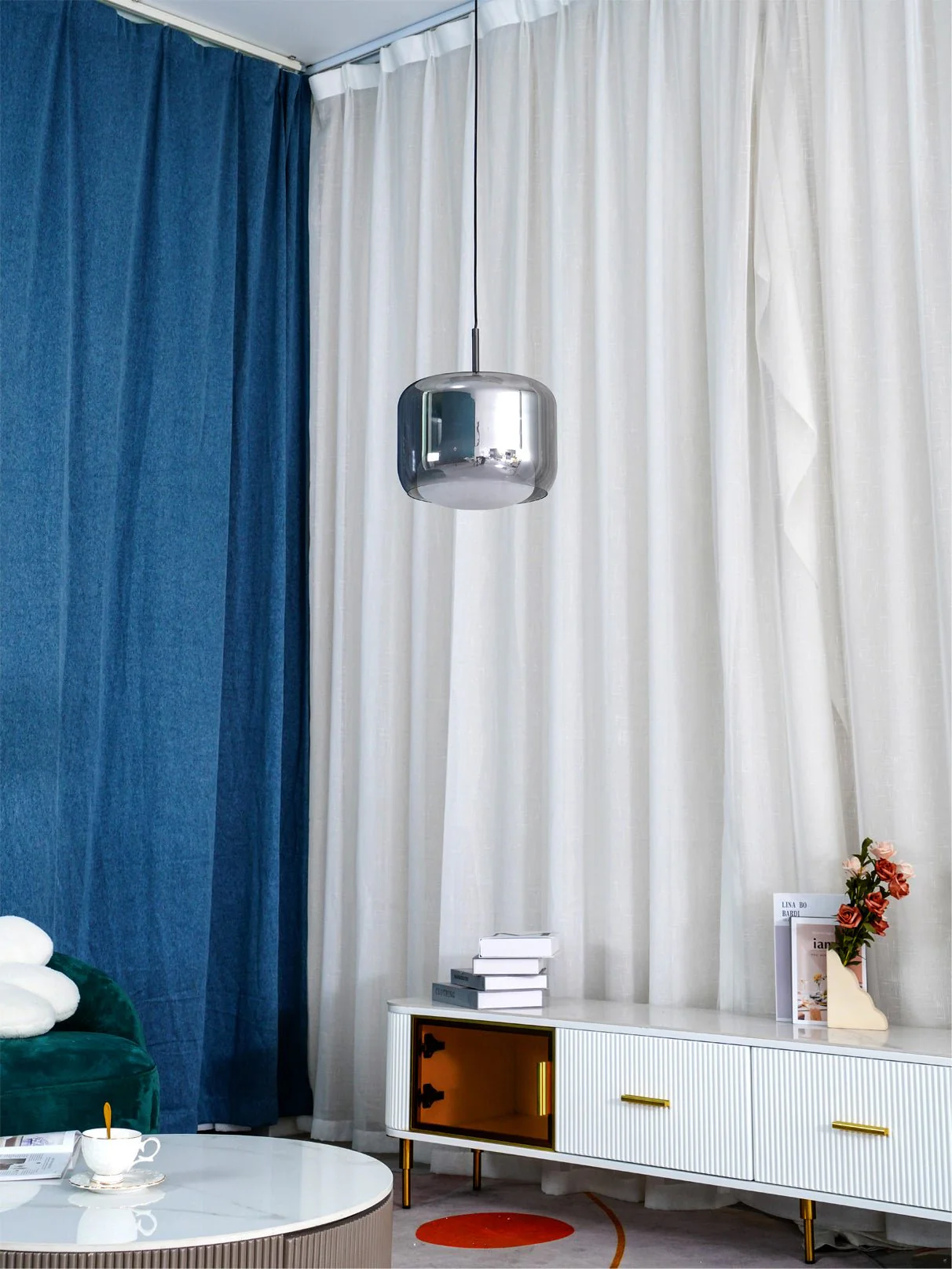Vella Modern Glass Pendant Lamp - Image 12