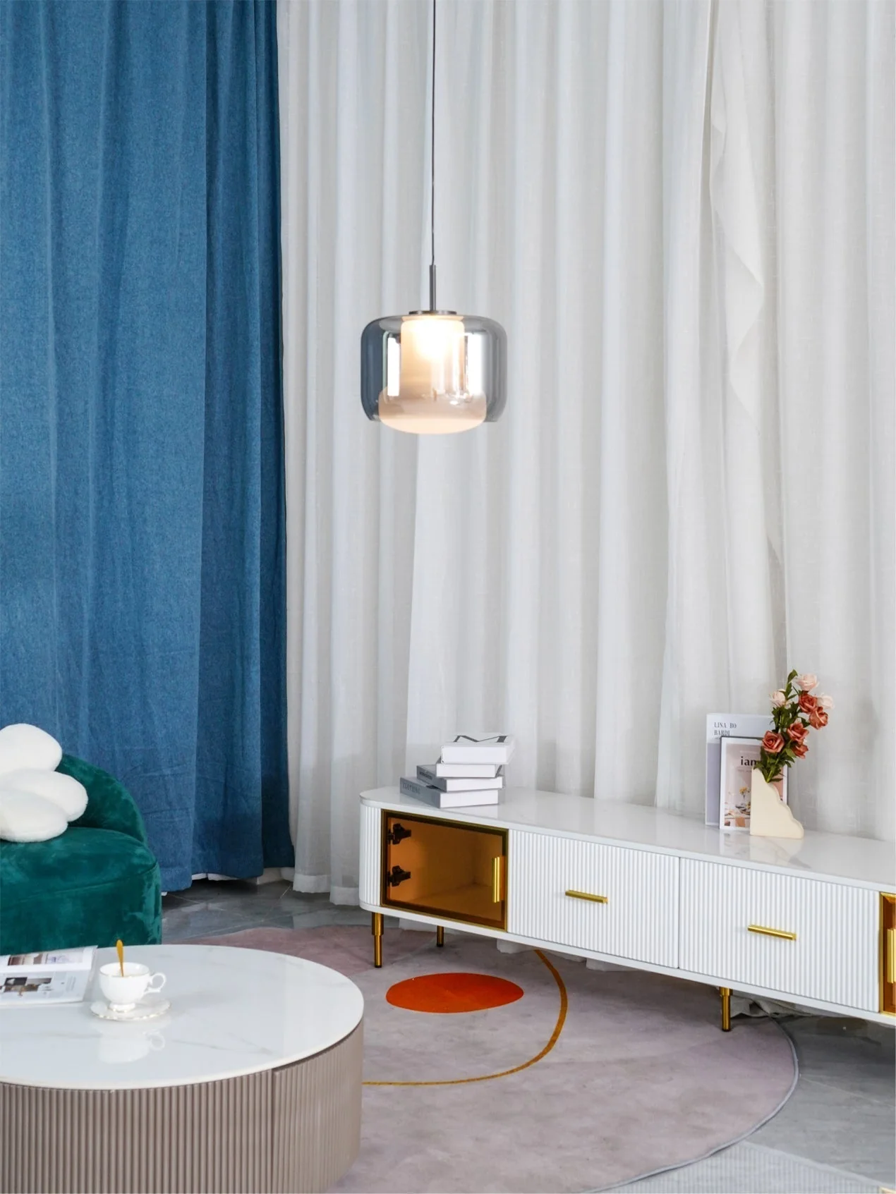 Vella Modern Glass Pendant Lamp - Image 15