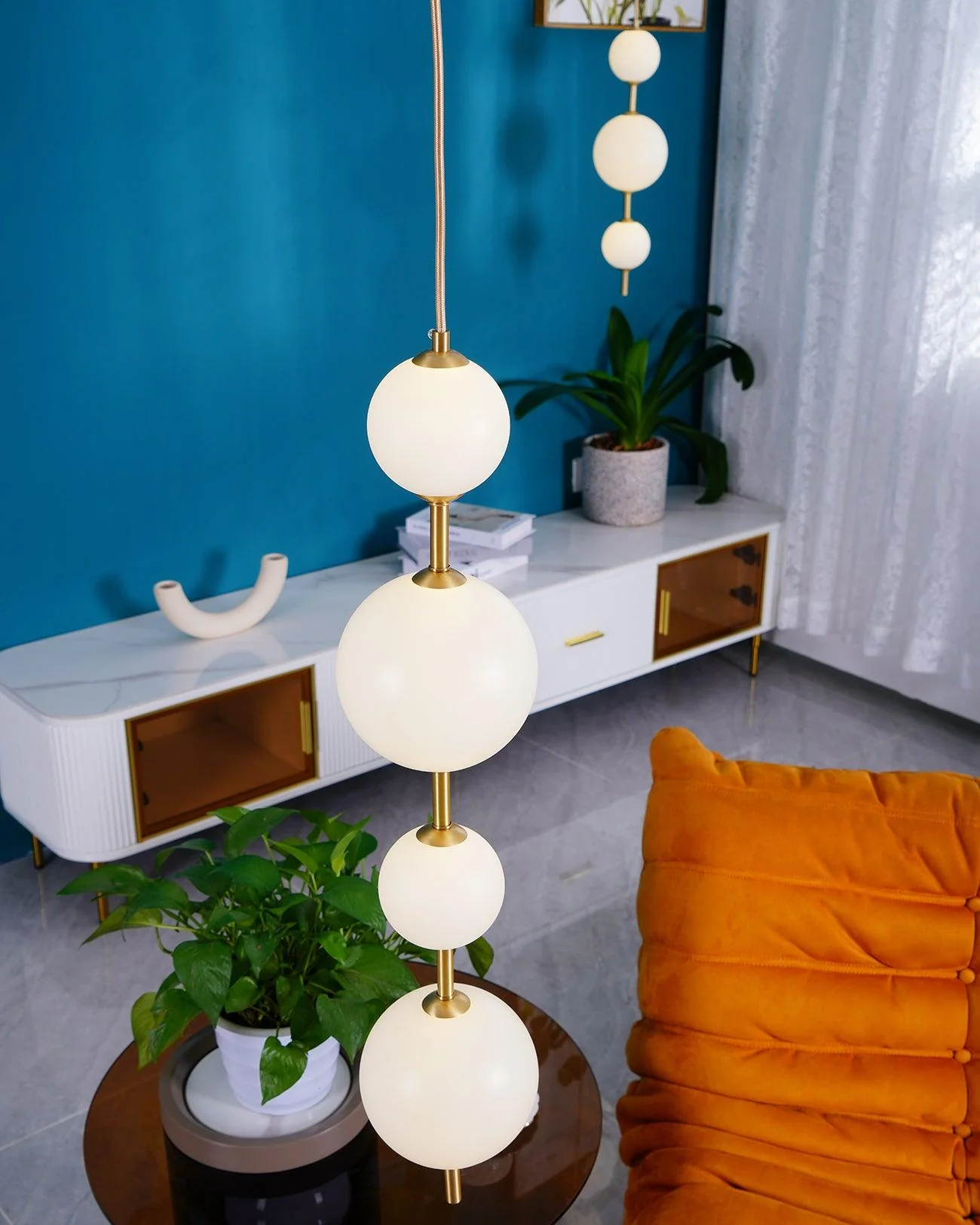 Velloran Brass Plastic Pendant Lamp - Image 12