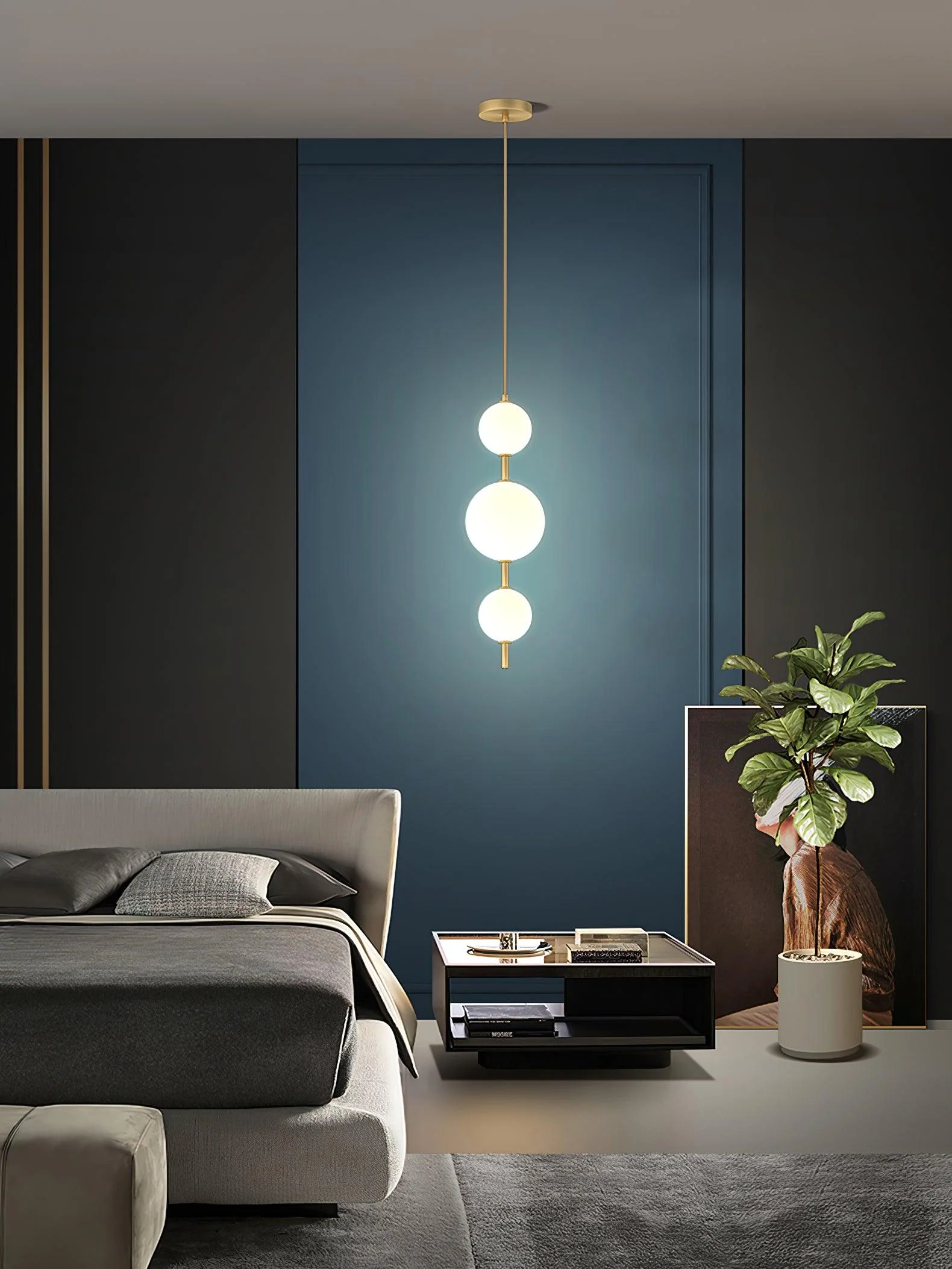 Velloran Brass Plastic Pendant Lamp - Image 21