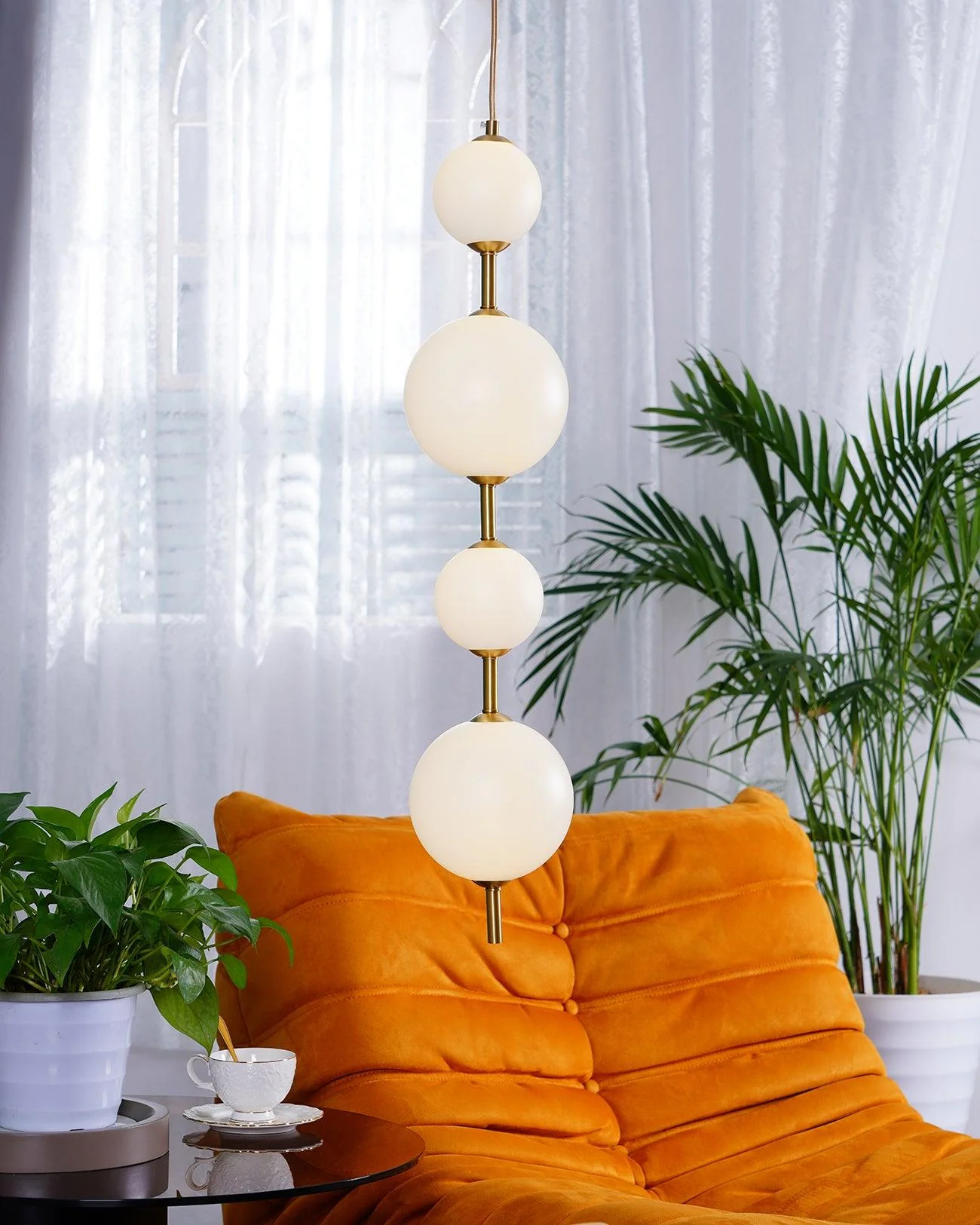 Velloran Brass Plastic Pendant Lamp - Image 24