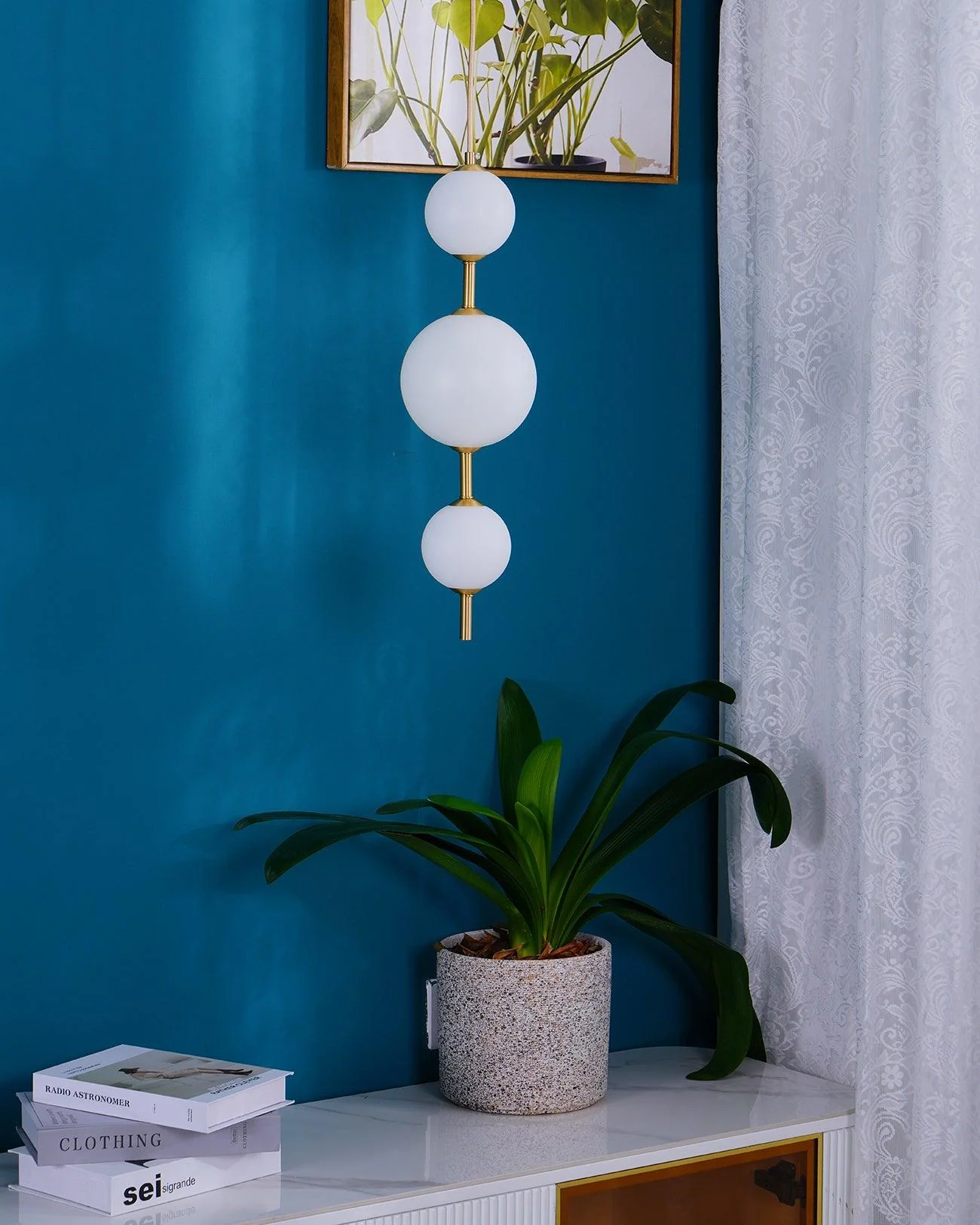 Velloran Brass Plastic Pendant Lamp - Image 26