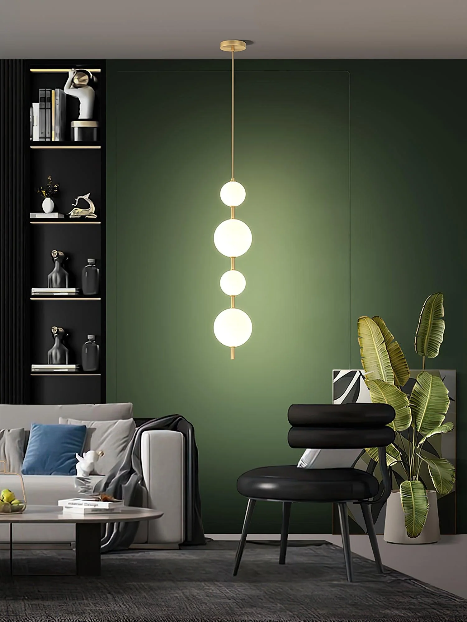 Velloran Brass Plastic Pendant Lamp - Image 4
