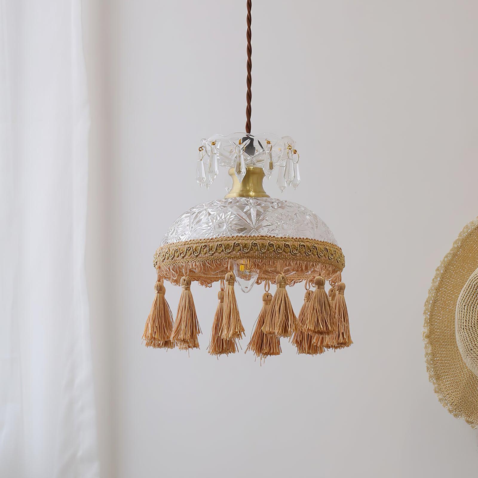 Veloce Brass Glass Luxurious Pendant Light - Image 16