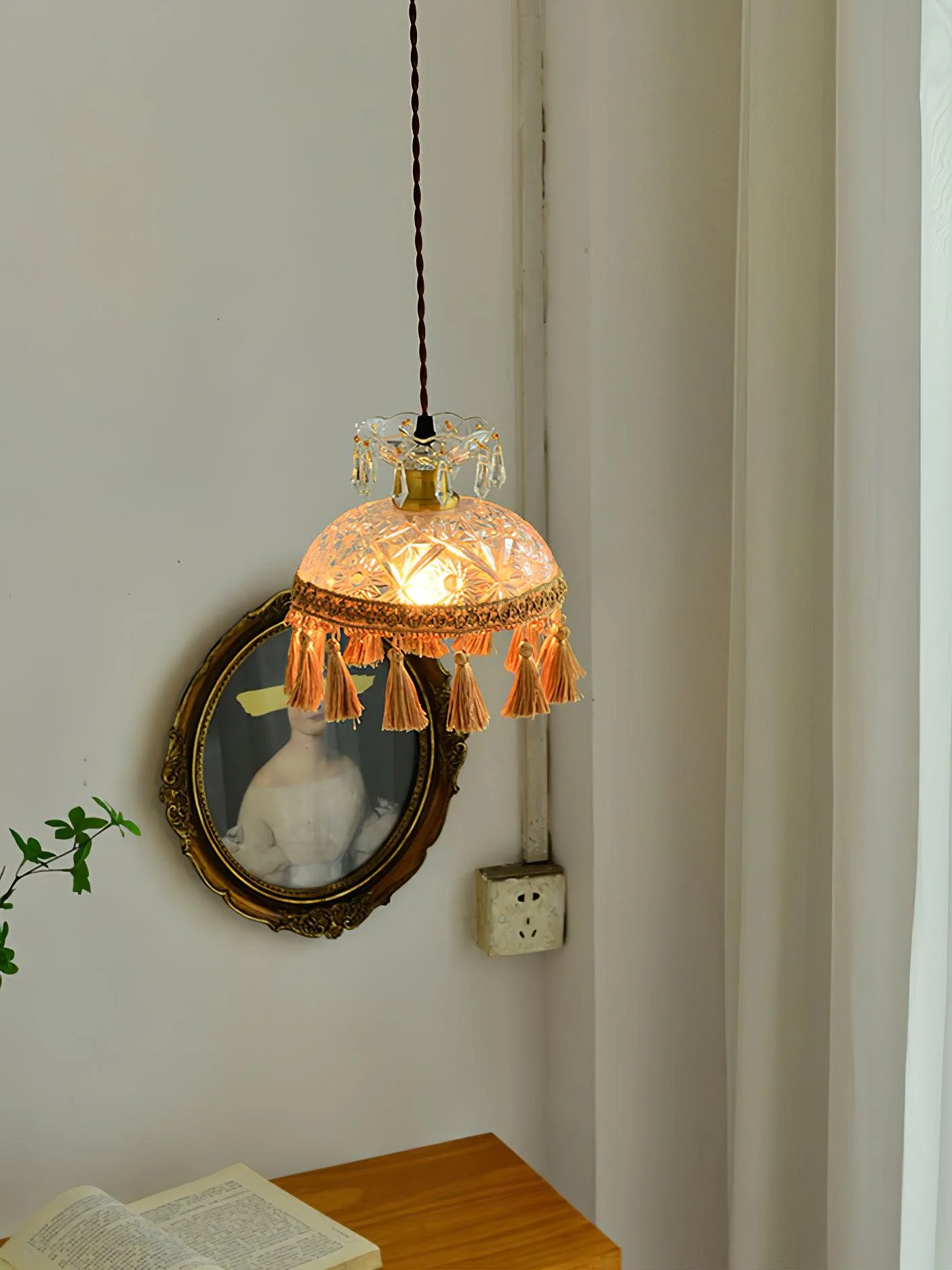 Veloce Brass Glass Luxurious Pendant Light - Image 24